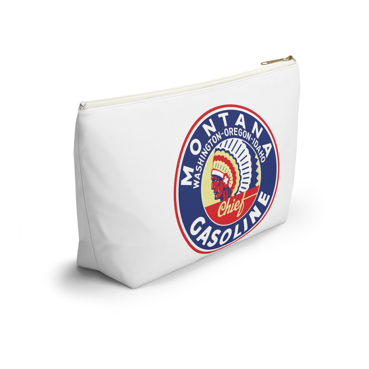 Montana Chief Gasoline Accessory Pouch — Vintage Inland Empire Petroliana Gift | The Faded Label Co.