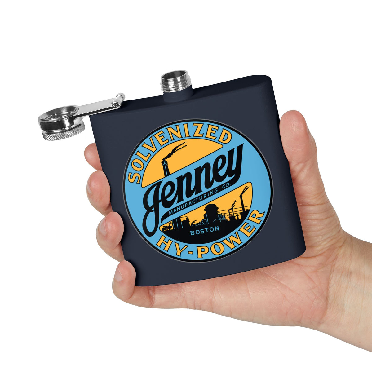 Jenney Gasoline Flask — Vintage New England Petroliana Gift | The Faded Label Co.