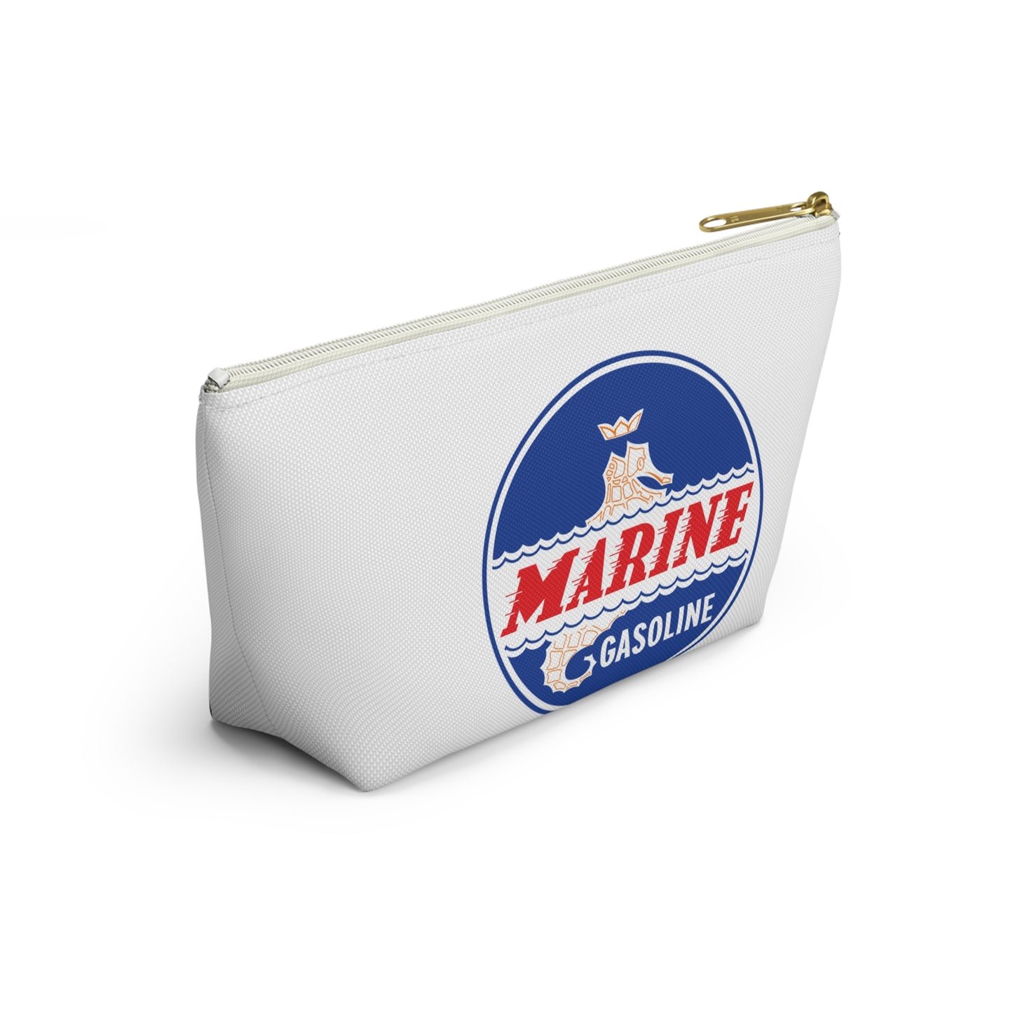 Marine Gasoline Accessory Pouch — Vintage Dockside Petroliana Gift | The Faded Label Co.