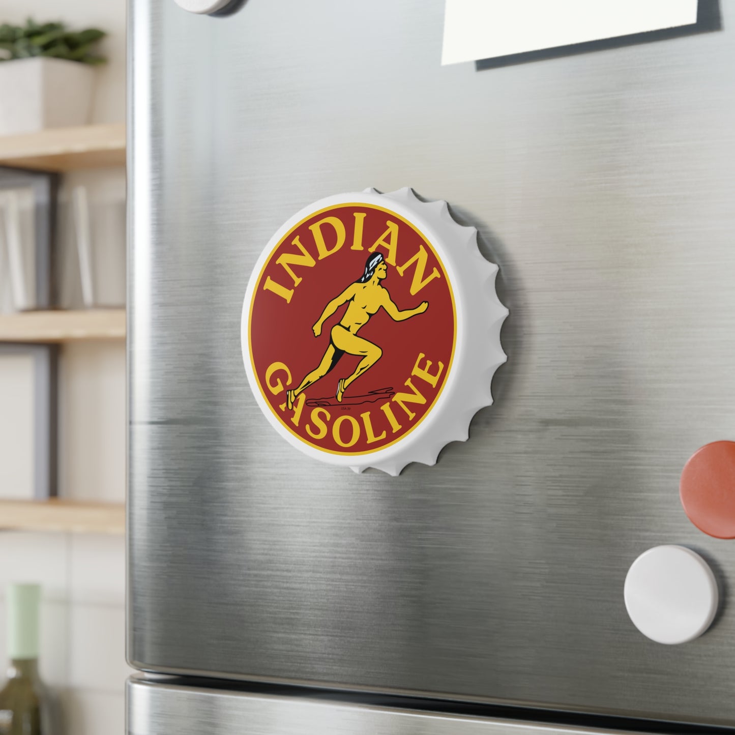 Indian Gasoline Bottle Opener — Vintage Petroliana Gift | The Faded Label Co.