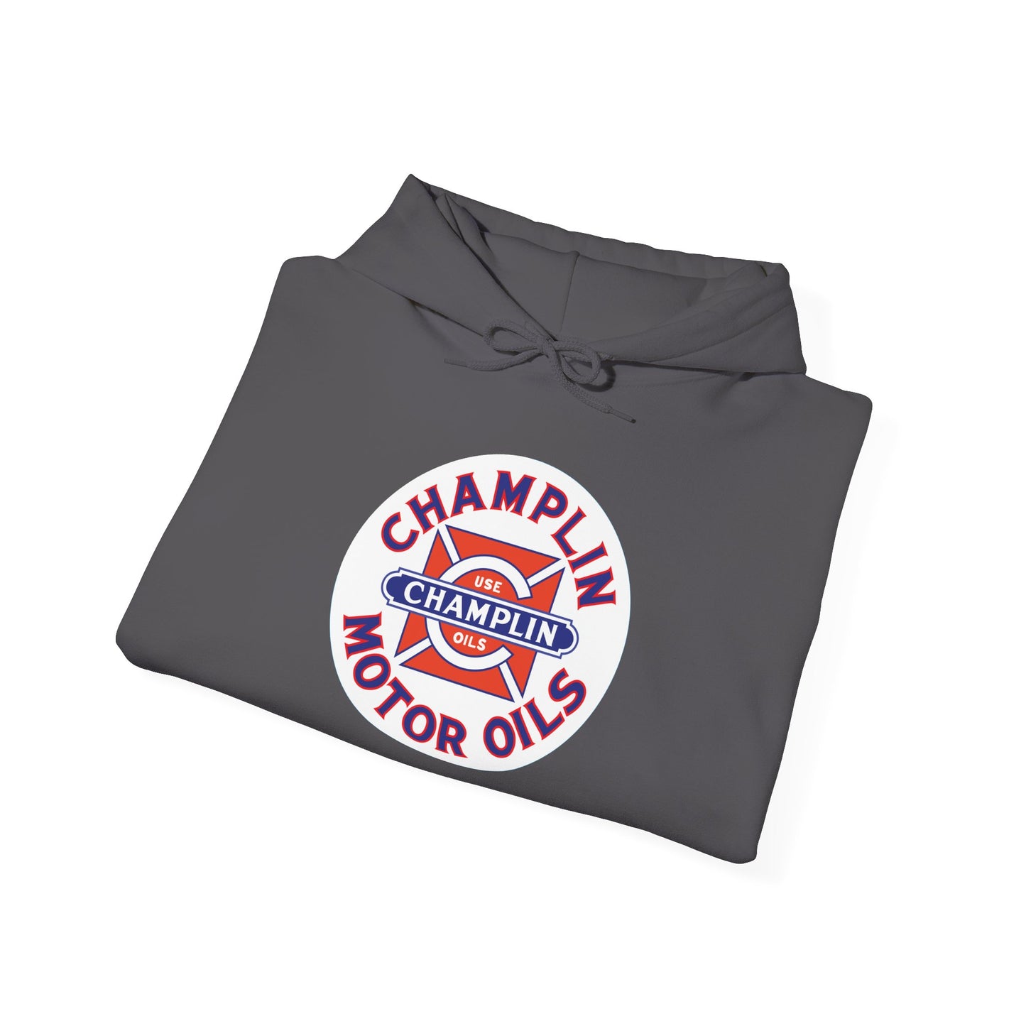 Champlin Motor Oils Hoodie — Vintage Gasoline Logo Pullover