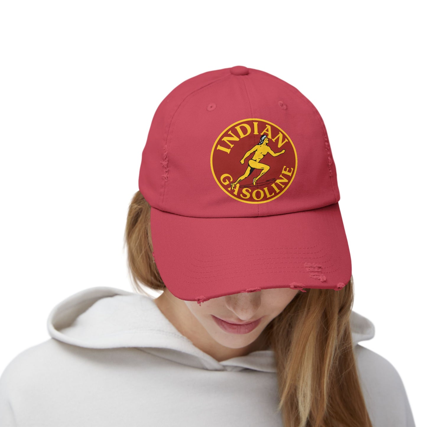 Indian Gasoline Distressed Cap — Vintage Petroliana Hat | The Faded Label Co.