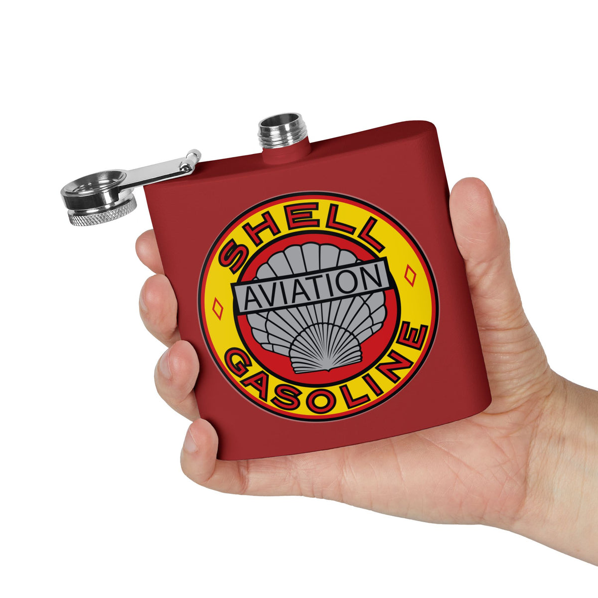 Shell Aviation Flask — Vintage Aviation Petroliana Gift | The Faded Label Co.