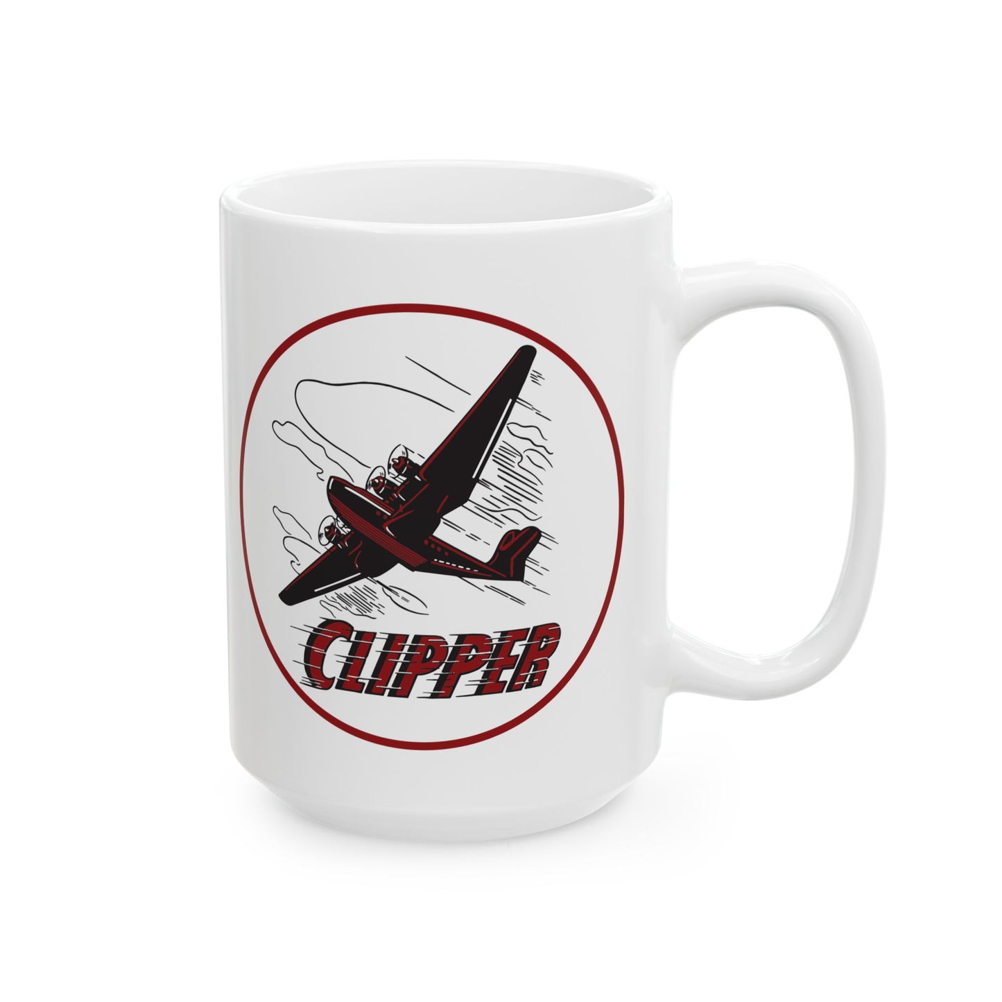 clipper Ceramic Mug — Skull & Raven Gothic Coffee Cup (11oz, 15oz)