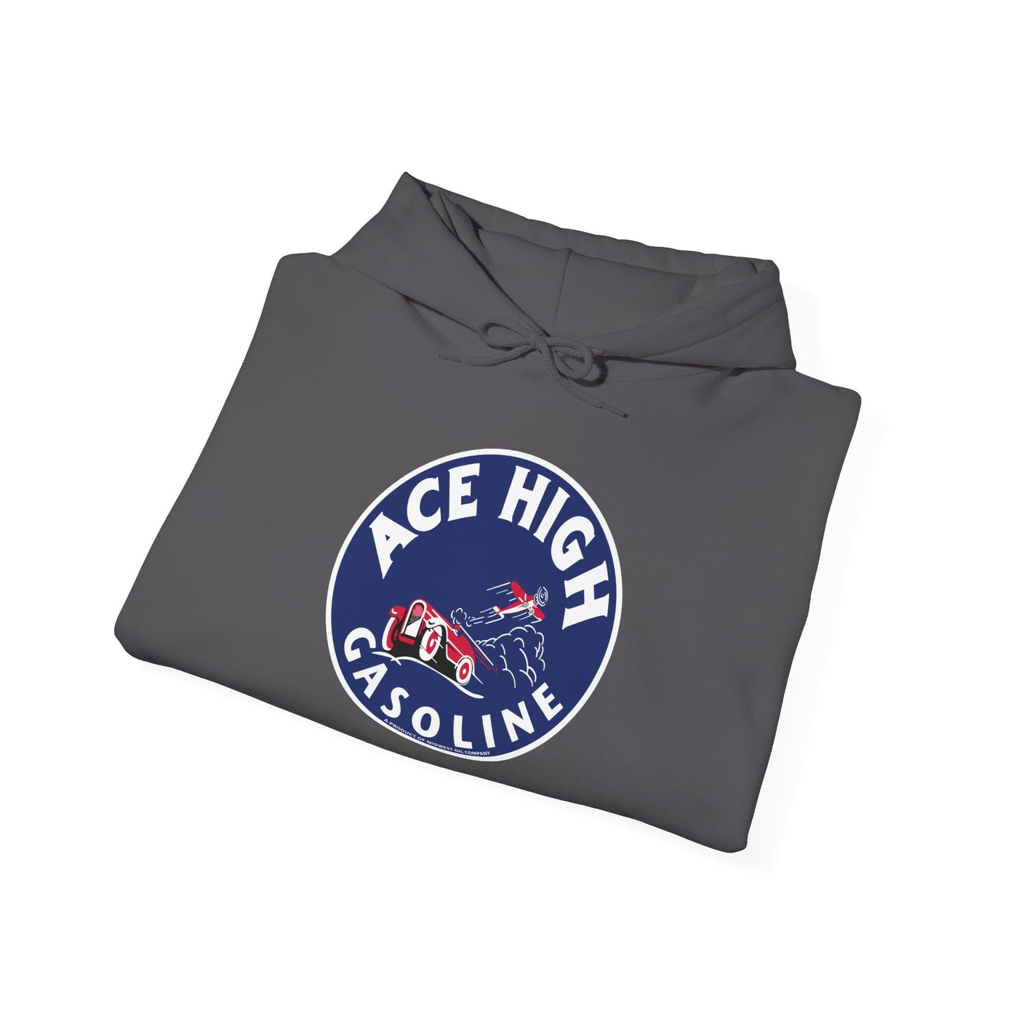Ace High Gasoline Hoodie — Vintage Racing Logo Pullover