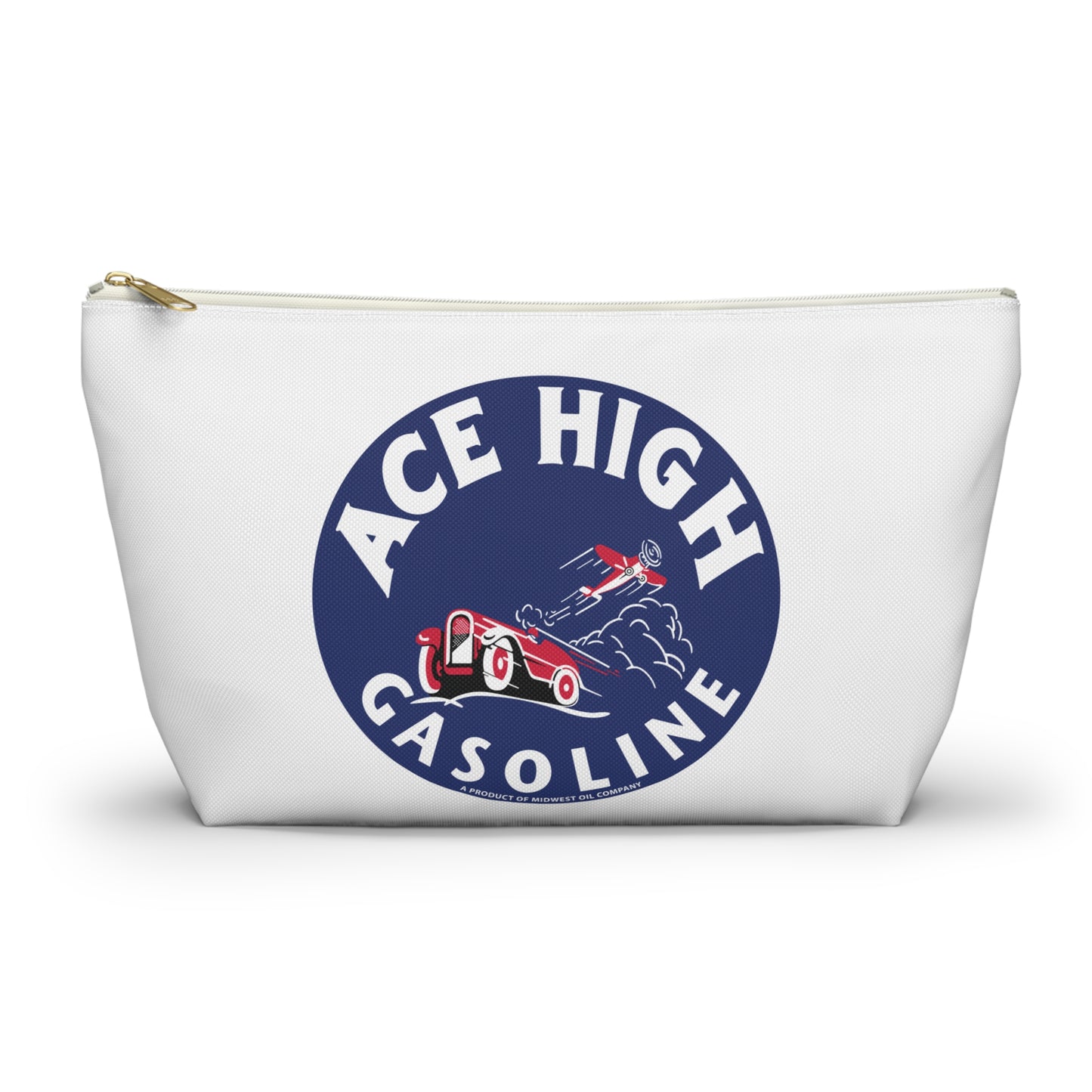 Ace High Gasoline Accessory Pouch — Vintage Petroliana Gift | The Faded Label Co.