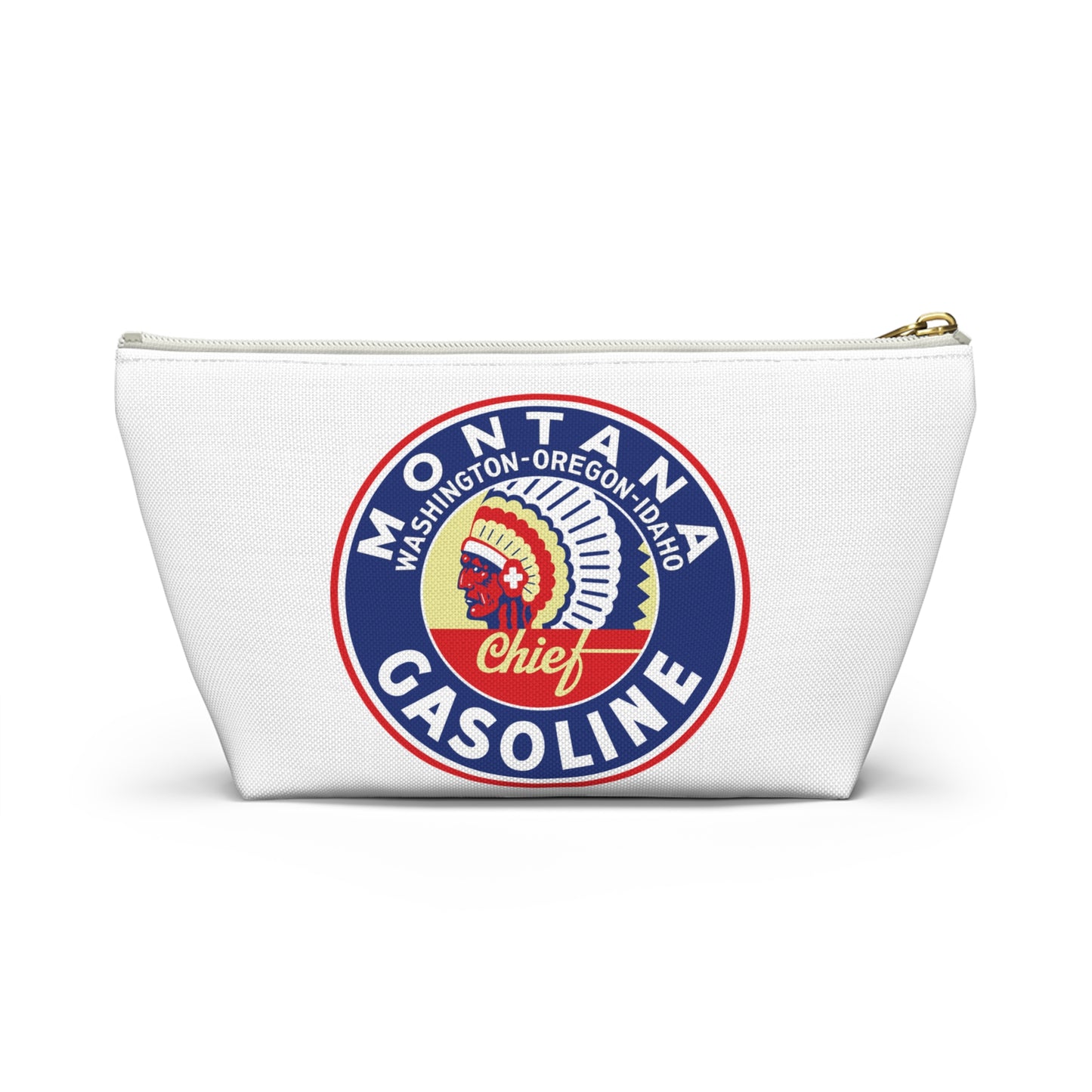 Montana Chief Gasoline Accessory Pouch — Vintage Inland Empire Petroliana Gift | The Faded Label Co.