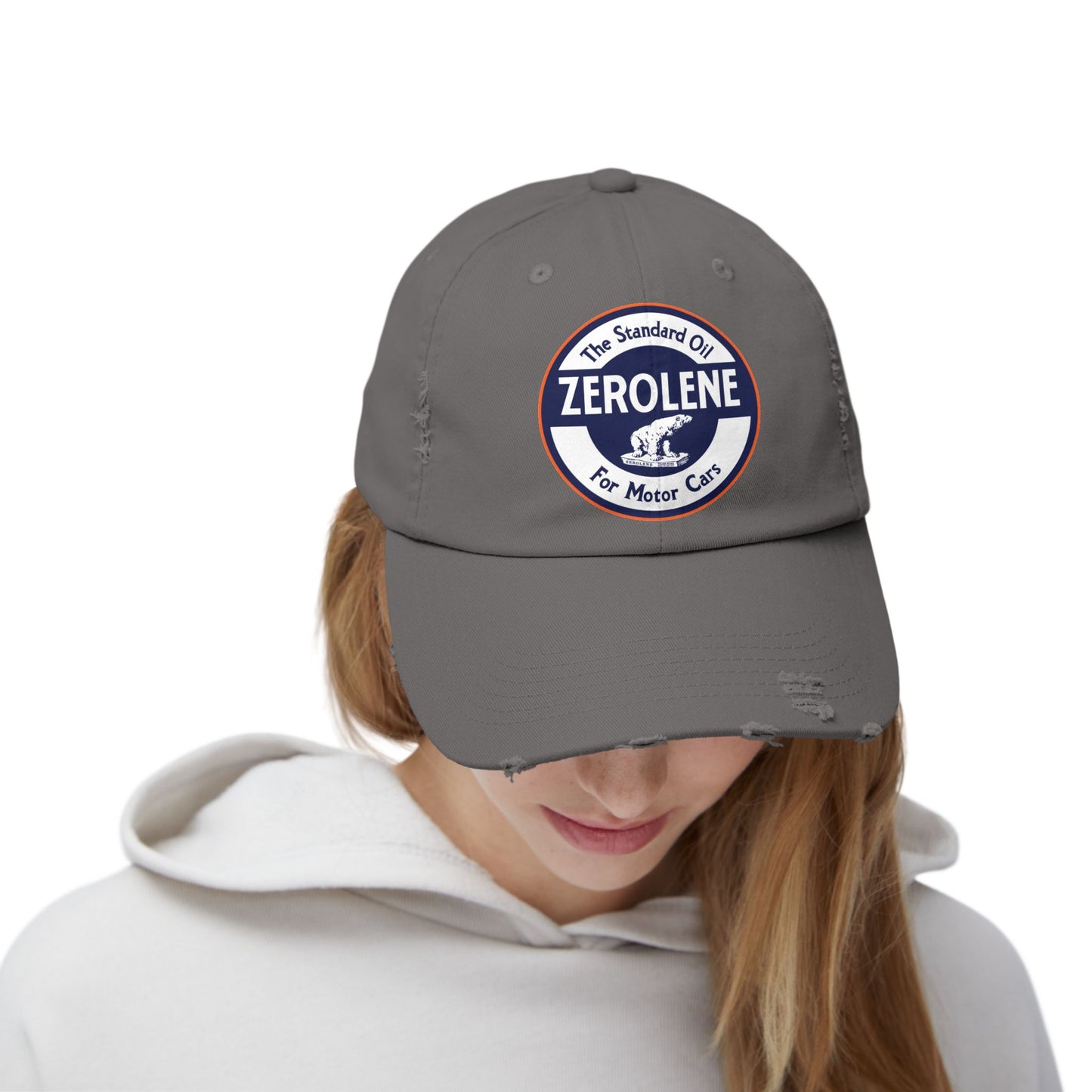 Zerolene Distressed Cap — Retro Motor Oil Logo Hat