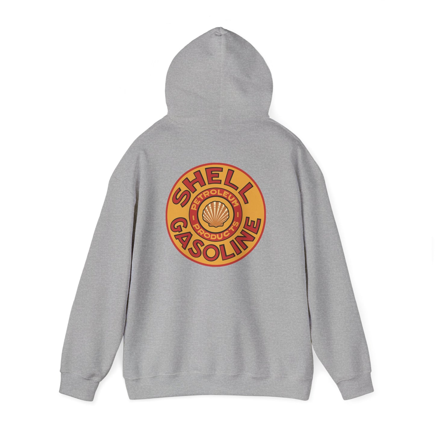 Shell Gasoline Logo Hoodie — Vintage Retro Petrol Badge Pullover