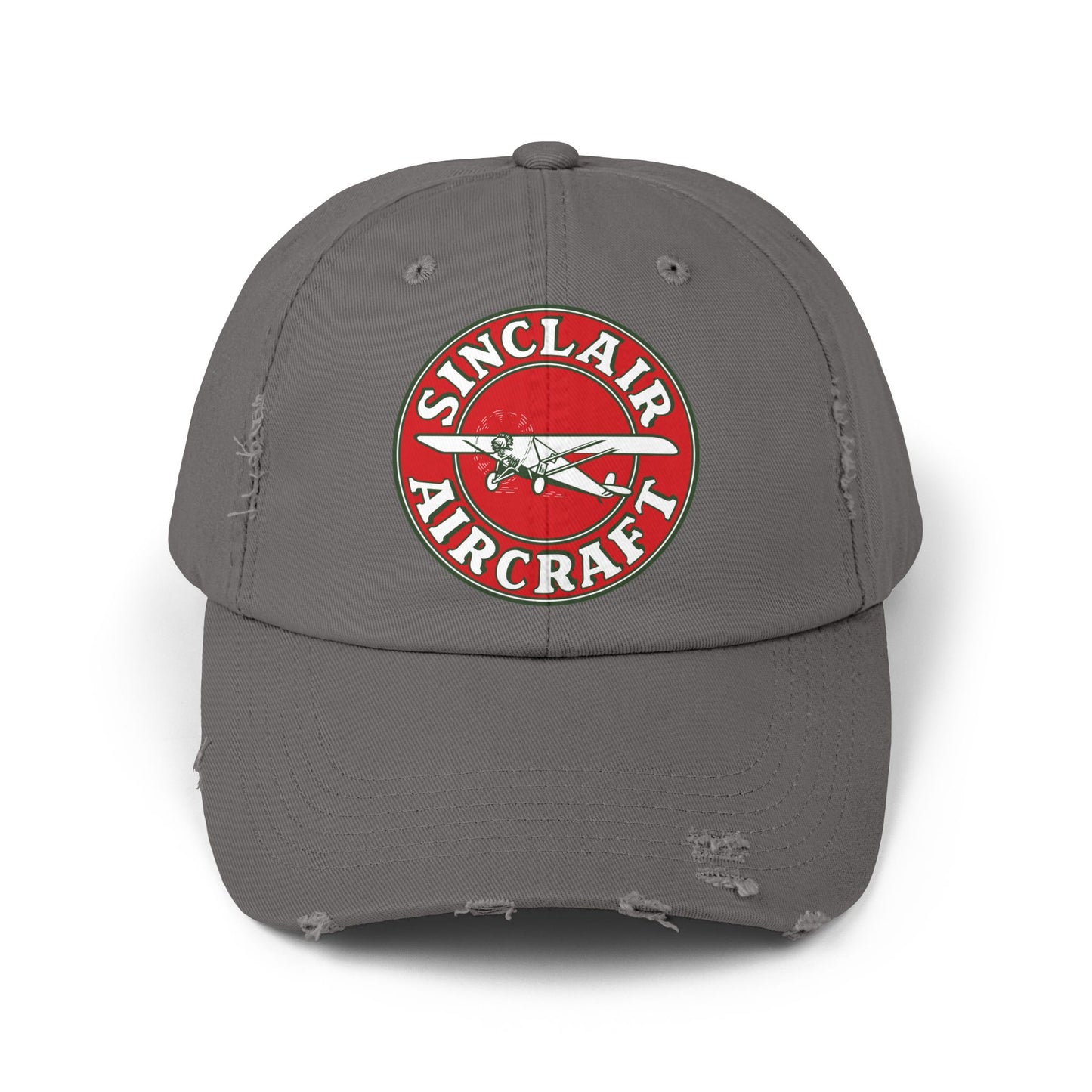Sinclair Aircraft Distressed Baseball Cap — Vintage Aviation Pilot Hat