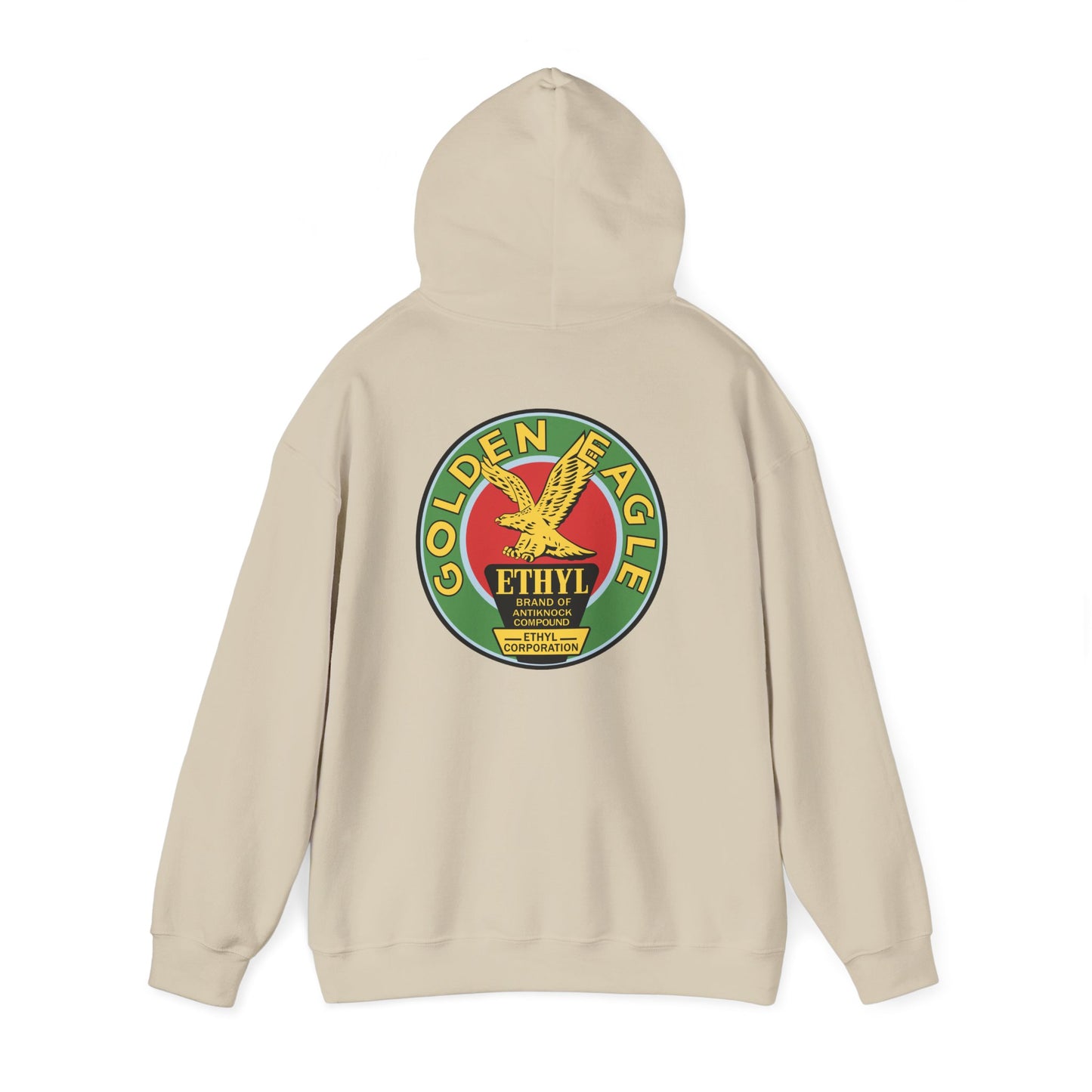 Golden Eagle Ethyl Logo Hoodie — Vintage Petroliana Pullover