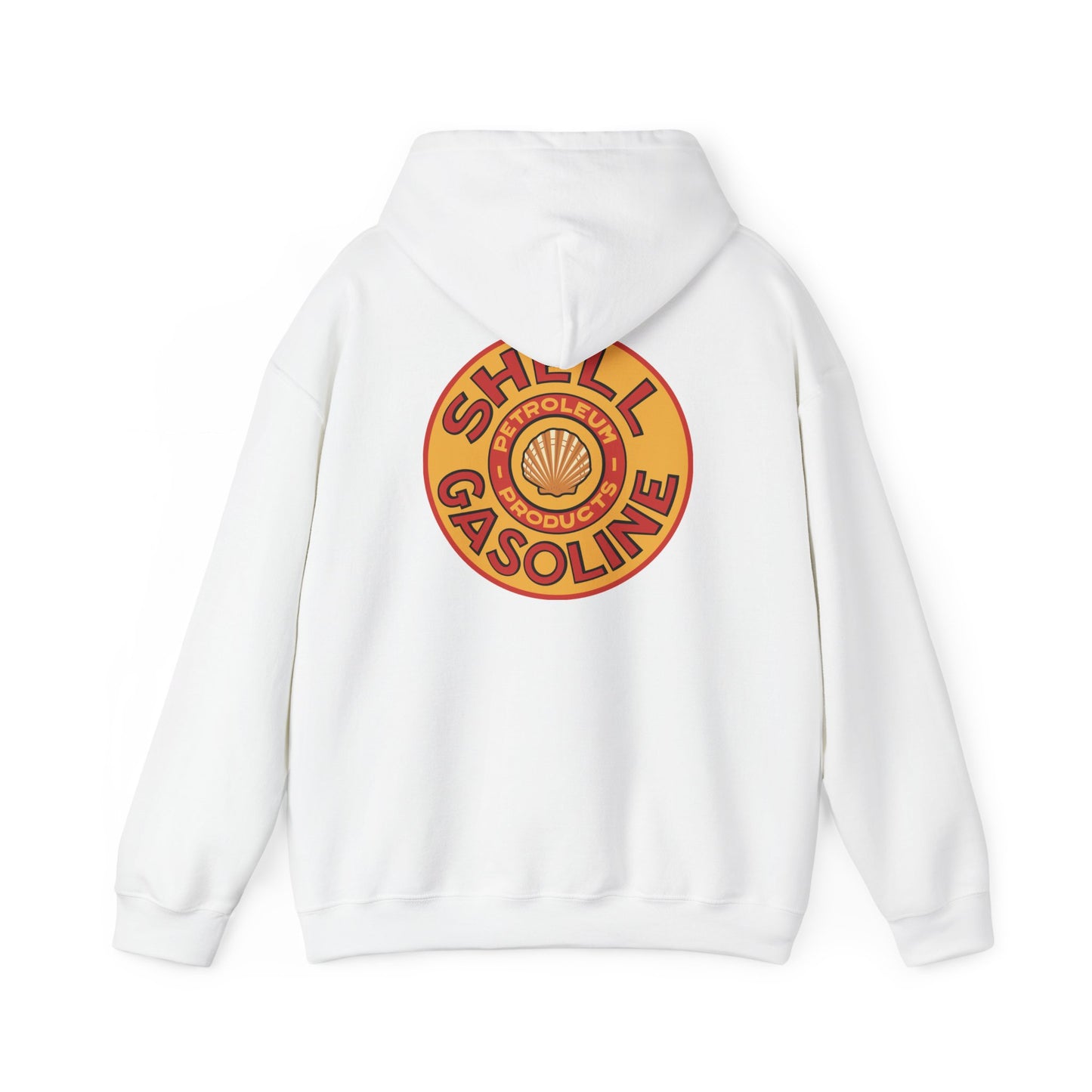Shell Gasoline Logo Hoodie — Vintage Retro Petrol Badge Pullover