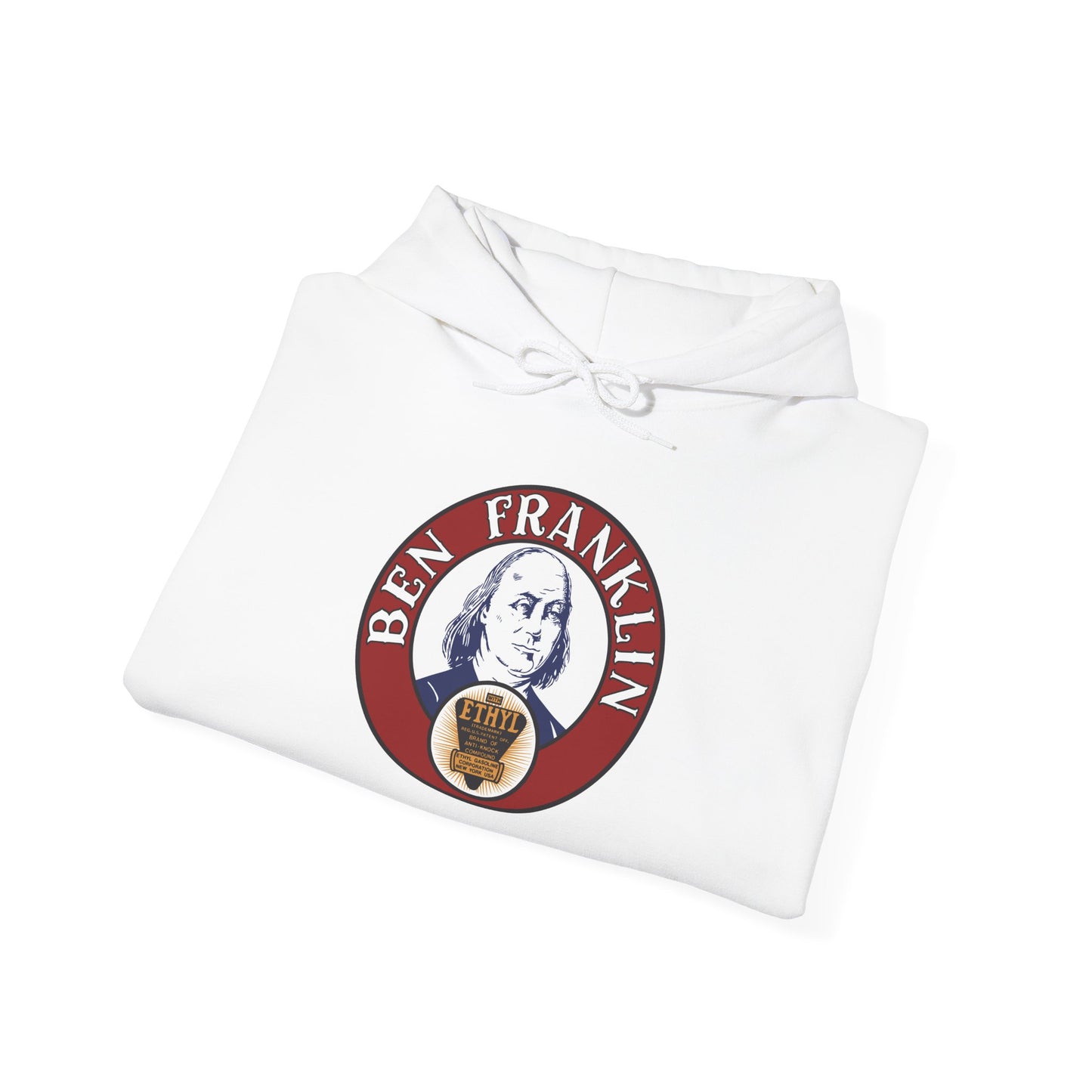 Ben Franklin ethyl Hoodie — Vintage Patriotic Americana Pullover