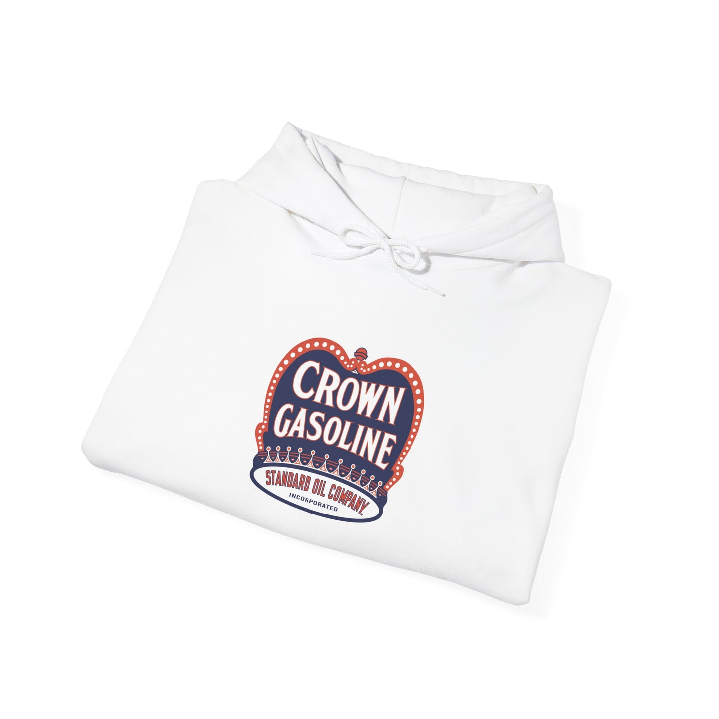 Crown Gasoline Vintage Logo Hoodie – Retro Gas Station Graphic Sweatshirt