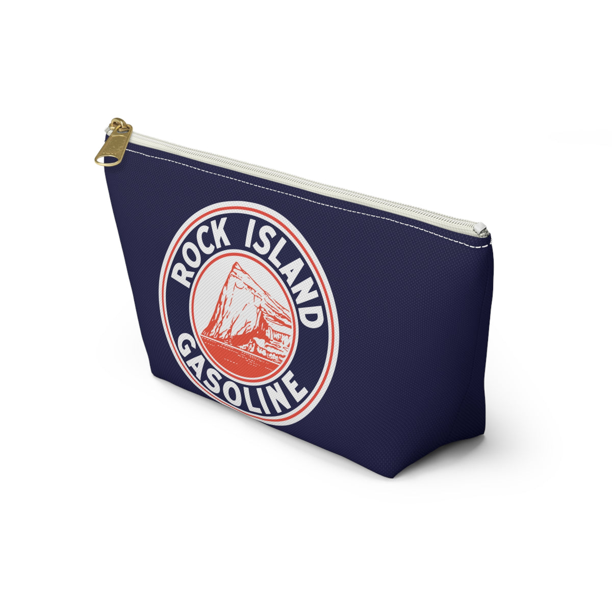 Rock Island Gasoline Accessory Pouch — Vintage Petroliana Gift | The Faded Label Co.