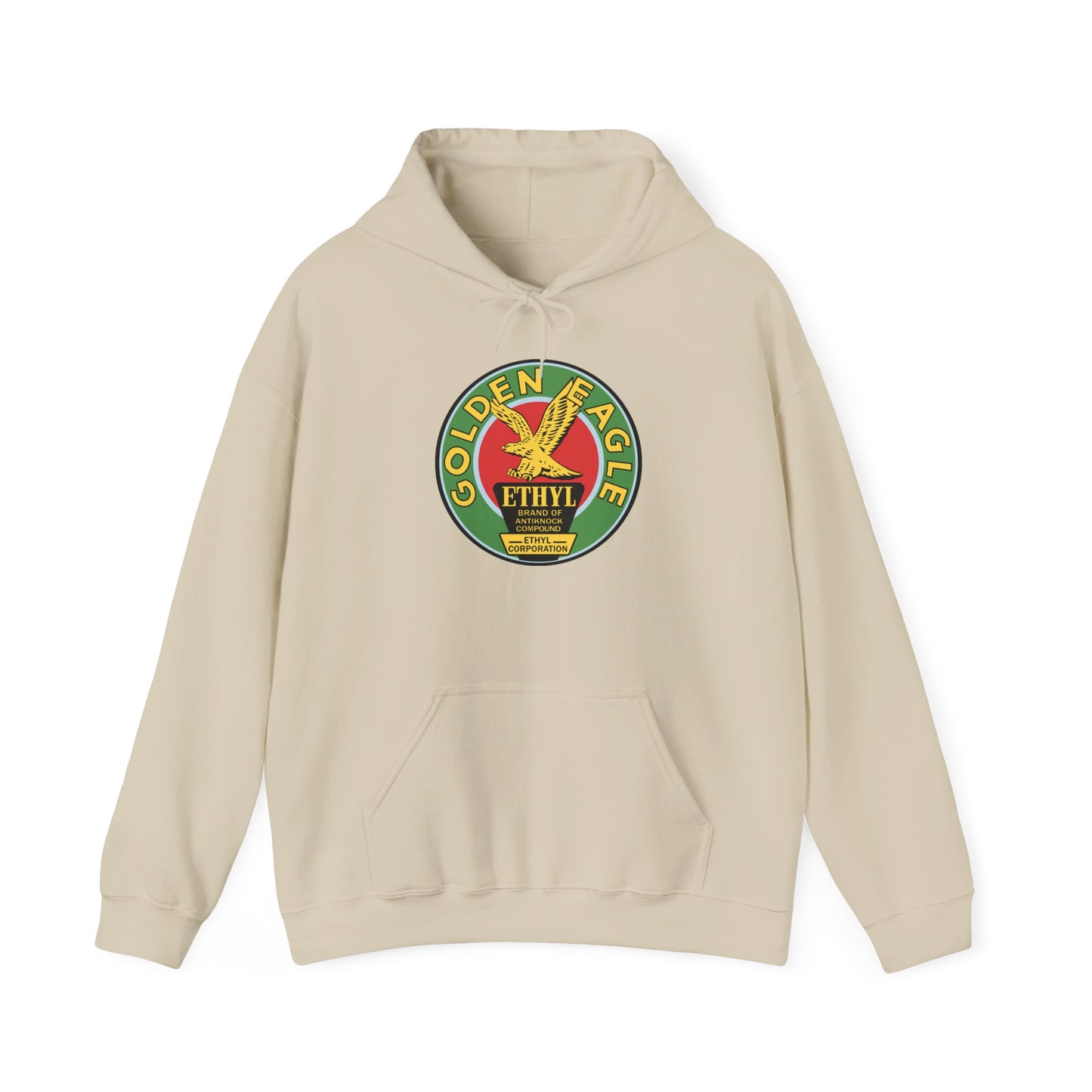 Golden Eagle Ethyl Logo Hoodie — Vintage Petroliana Pullover