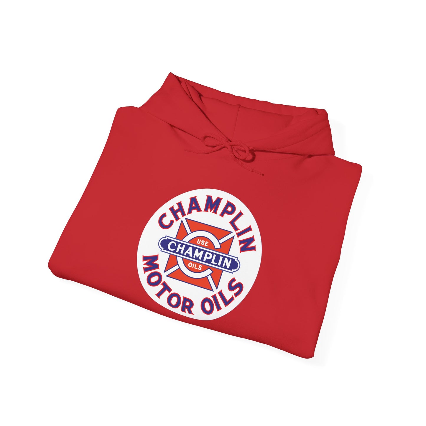 Champlin Motor Oils Hoodie — Vintage Gasoline Logo Pullover