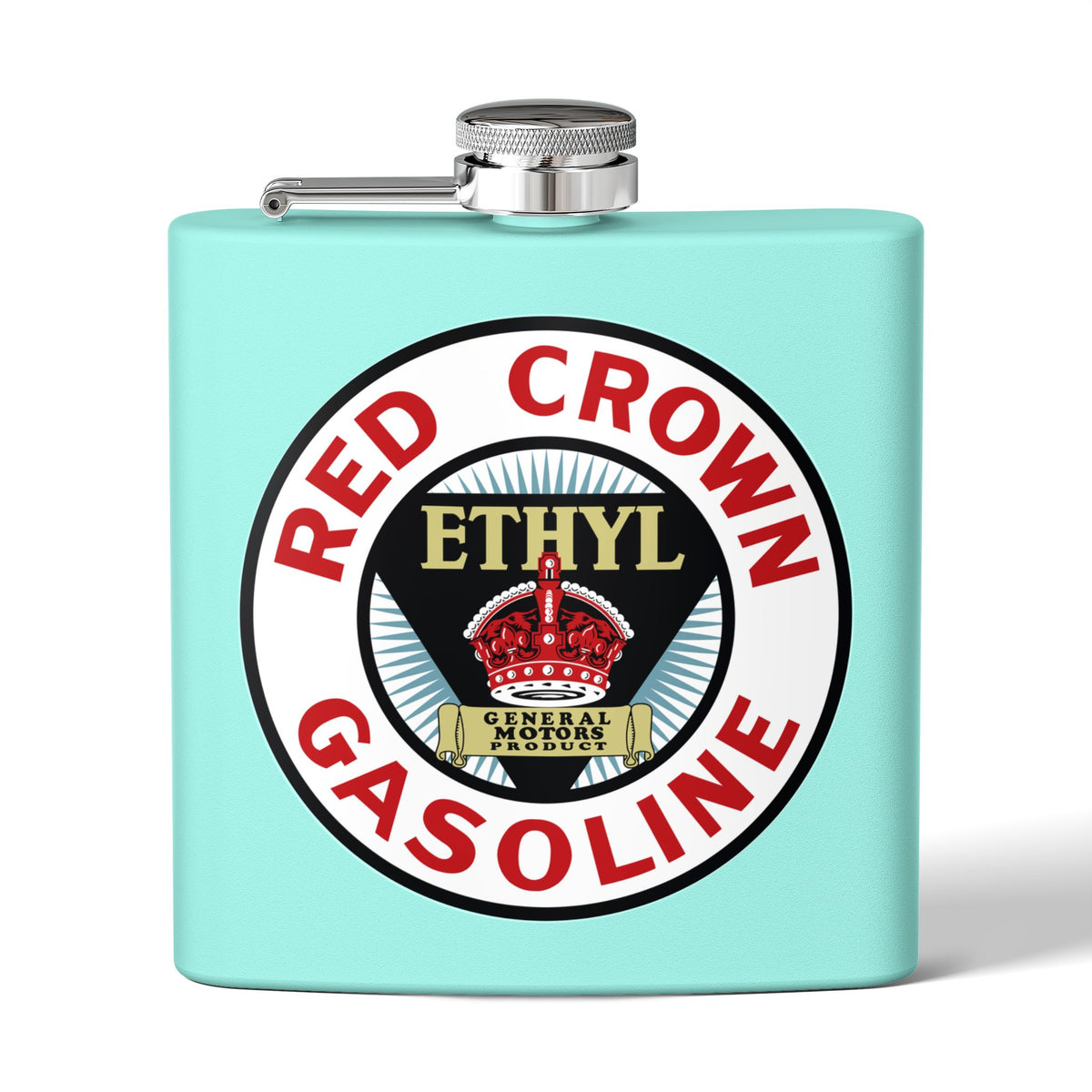 Red Crown Ethyl Flask — Vintage Standard Oil Petroliana Gift | The Faded Label Co.