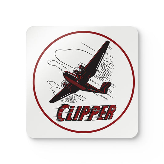 Clipper Petroleum ceramic coaster set — vintage petroliana gift — The Faded Label Co.
