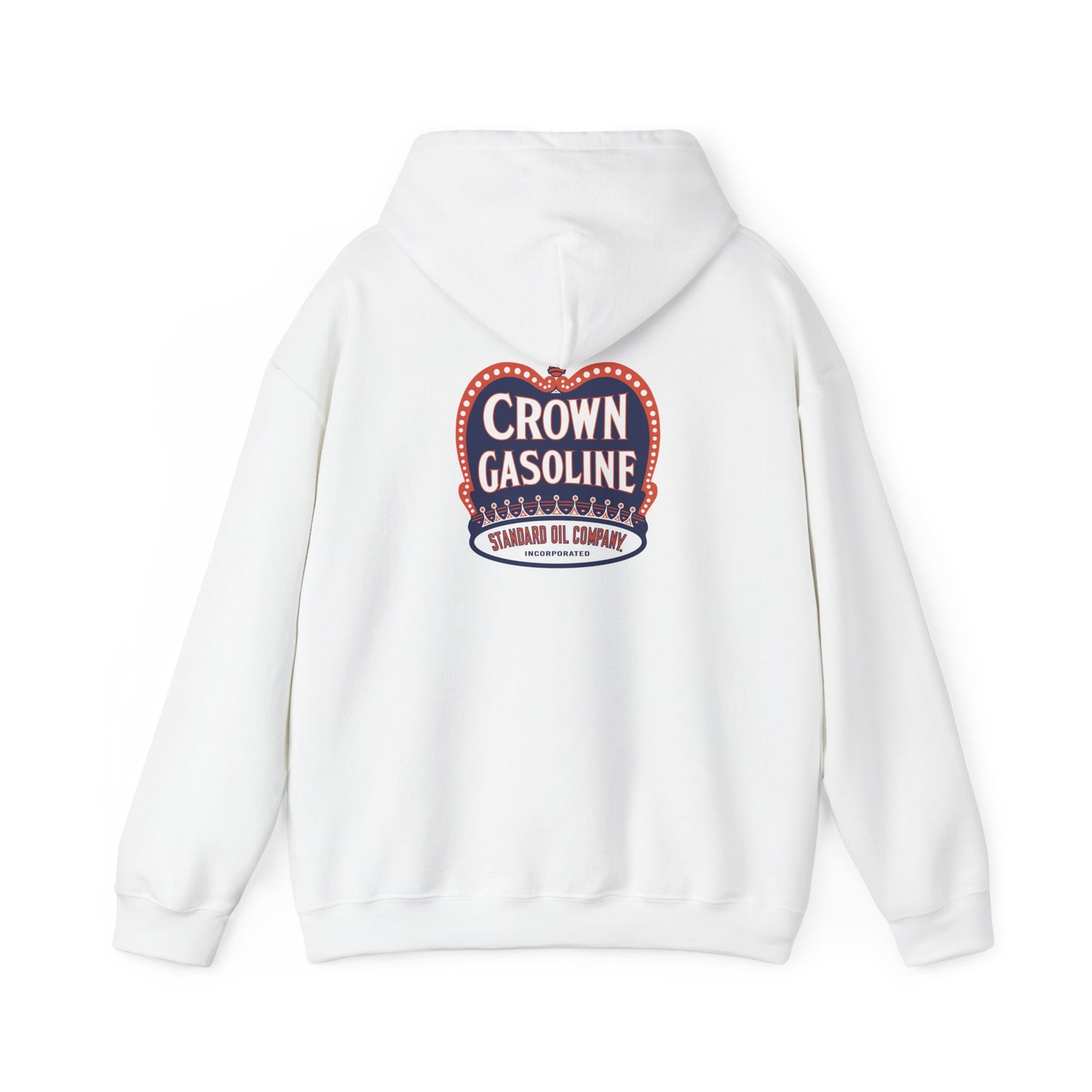 Crown Gasoline Vintage Logo Hoodie – Retro Gas Station Graphic Sweatshirt