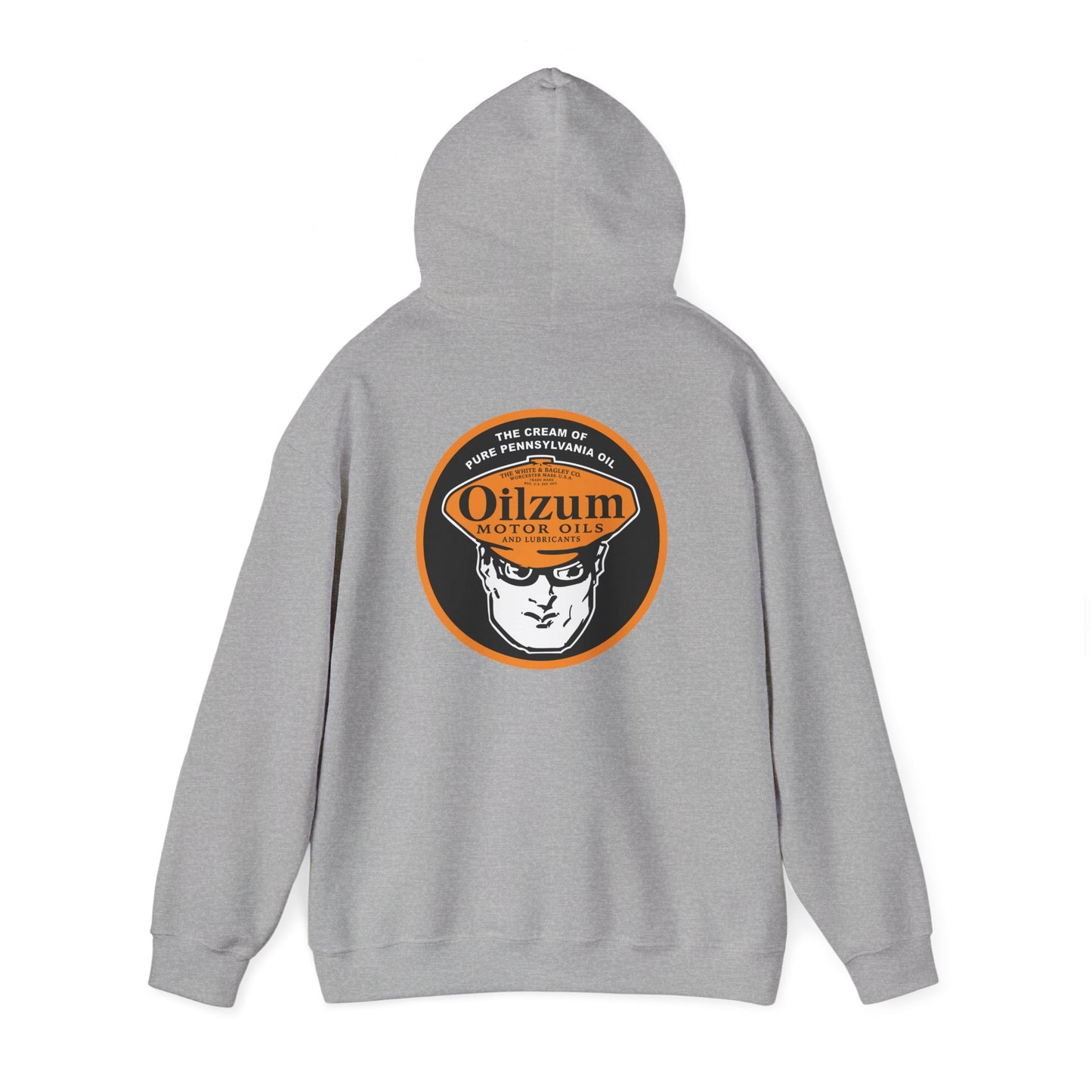 oilzum Hoodie — Vintage Oilzum Motor Oil Logo Pullover