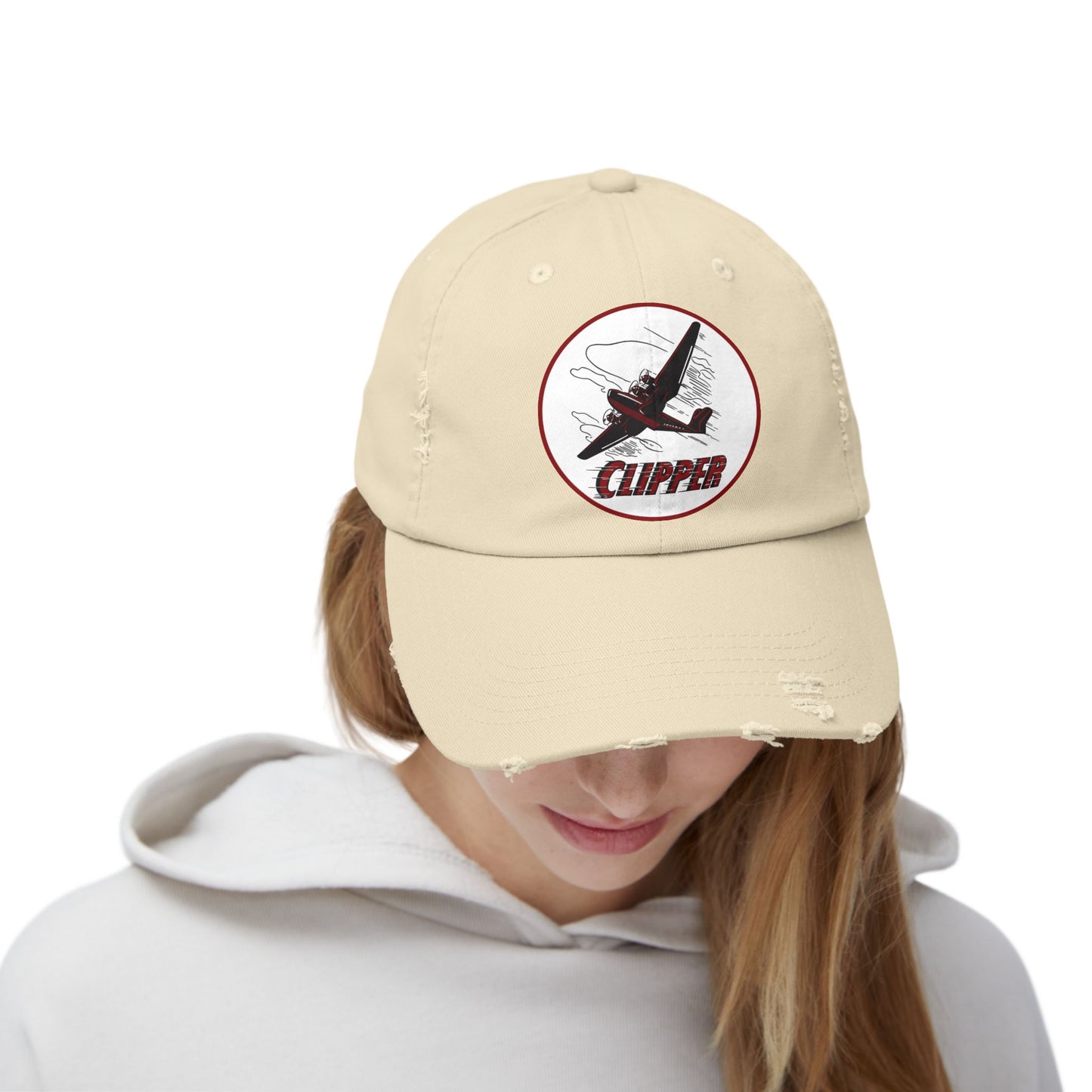 Clipper Petroleum distressed cap back detail — vintage petroliana hat — The Faded Label Co.