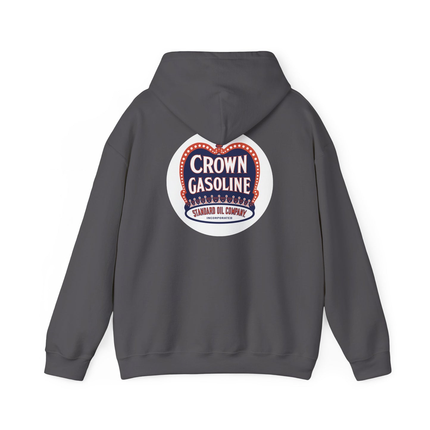 Crown Gasoline Vintage Logo Hoodie – Retro Gas Station Graphic Sweatshirt