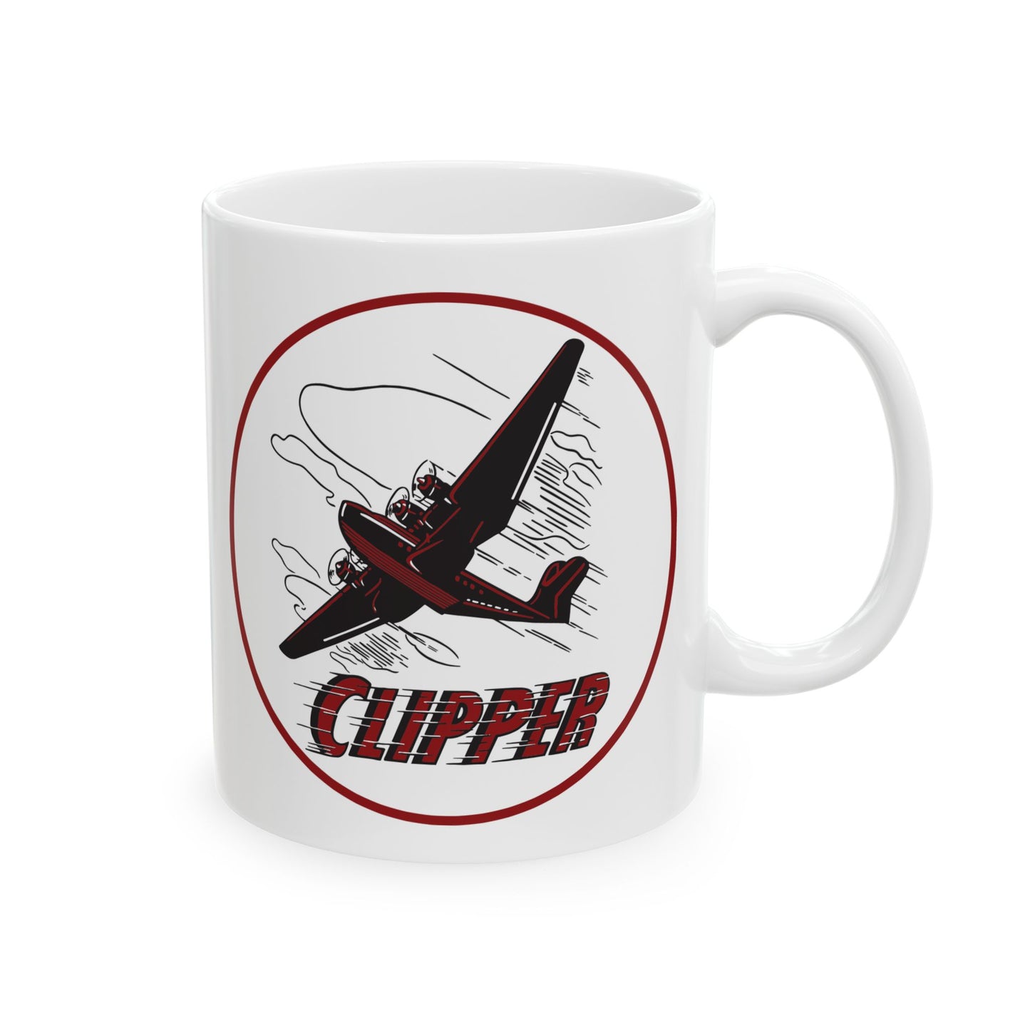 clipper Ceramic Mug — Skull & Raven Gothic Coffee Cup (11oz, 15oz)