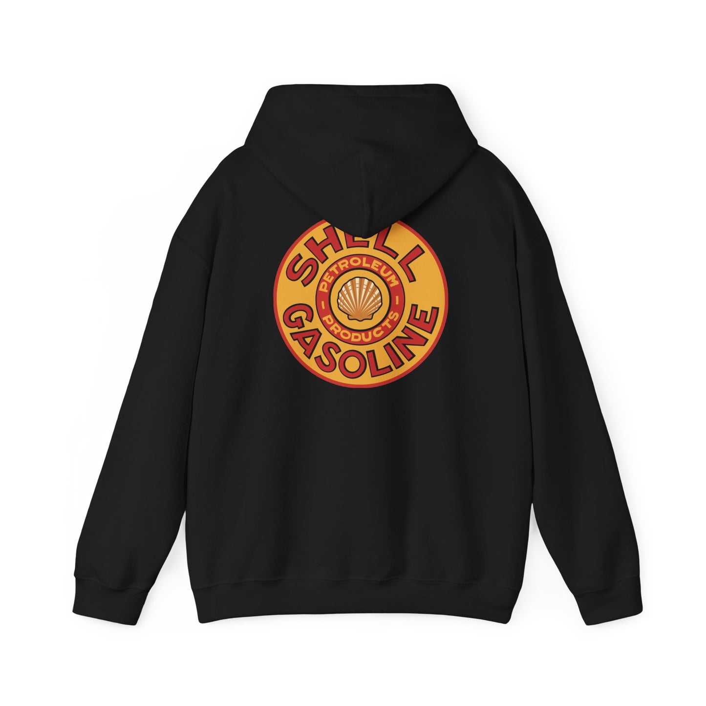 Shell Gasoline Logo Hoodie — Vintage Retro Petrol Badge Pullover