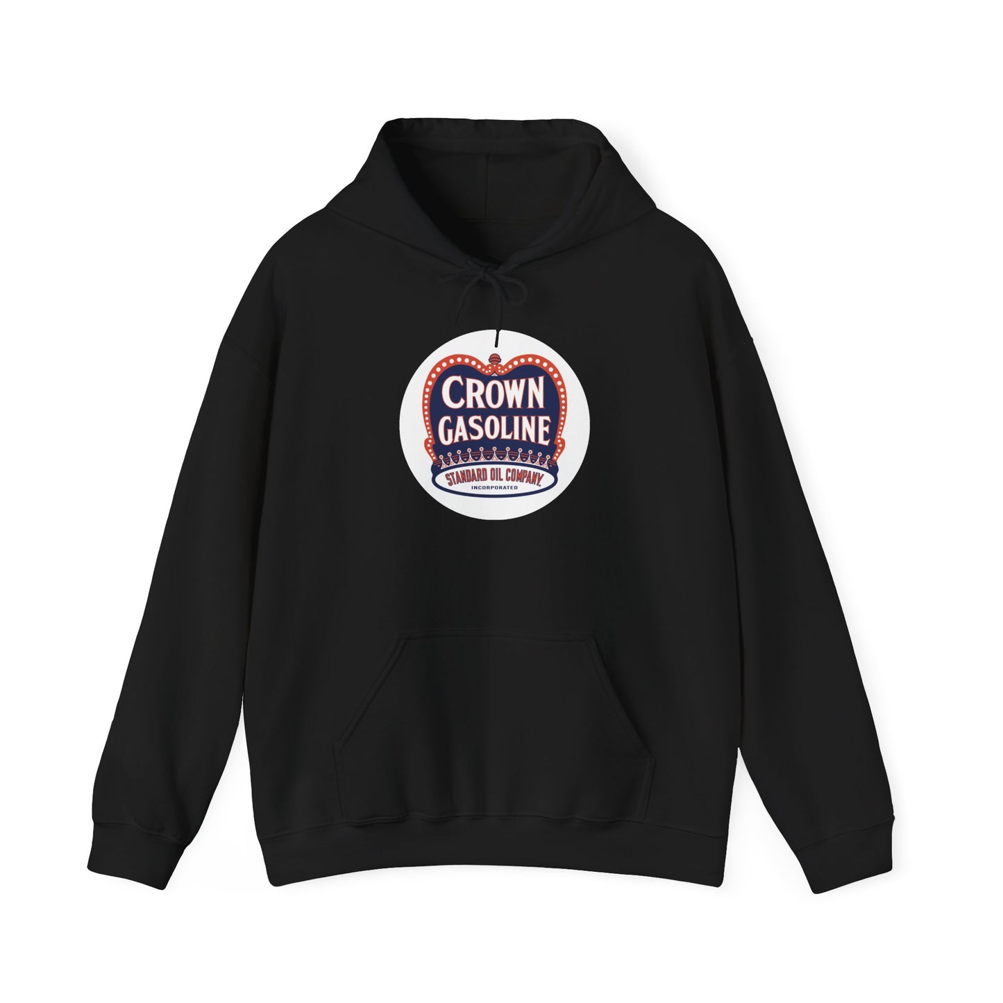 Crown Gasoline Vintage Logo Hoodie – Retro Gas Station Graphic Sweatshirt