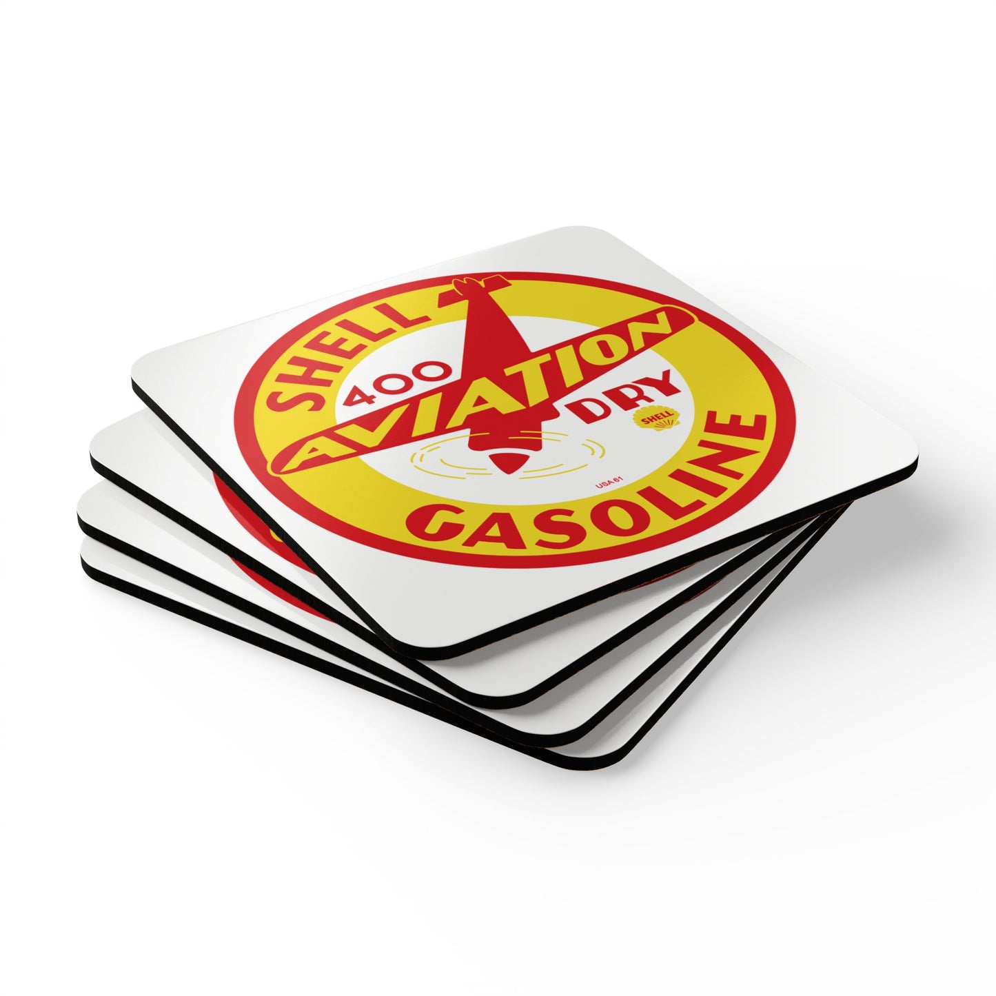 Shell Aviation 400 Coaster Set — Vintage Petroliana Gift | The Faded Label Co.