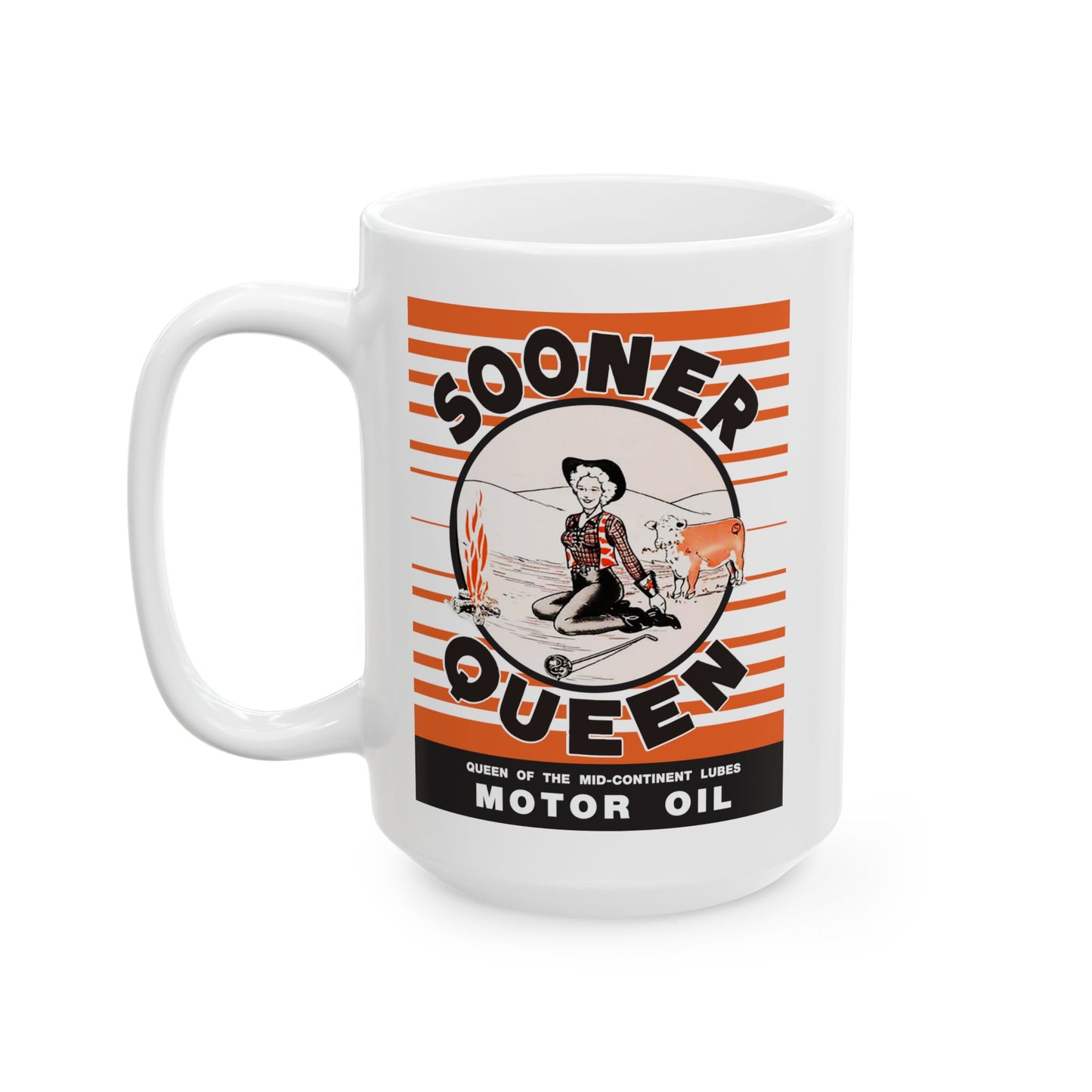 Vintage Mechanic Coffee Mug — 'Something's Gotta Give' Oil & Tools Ceramic Mug (11oz/15oz)