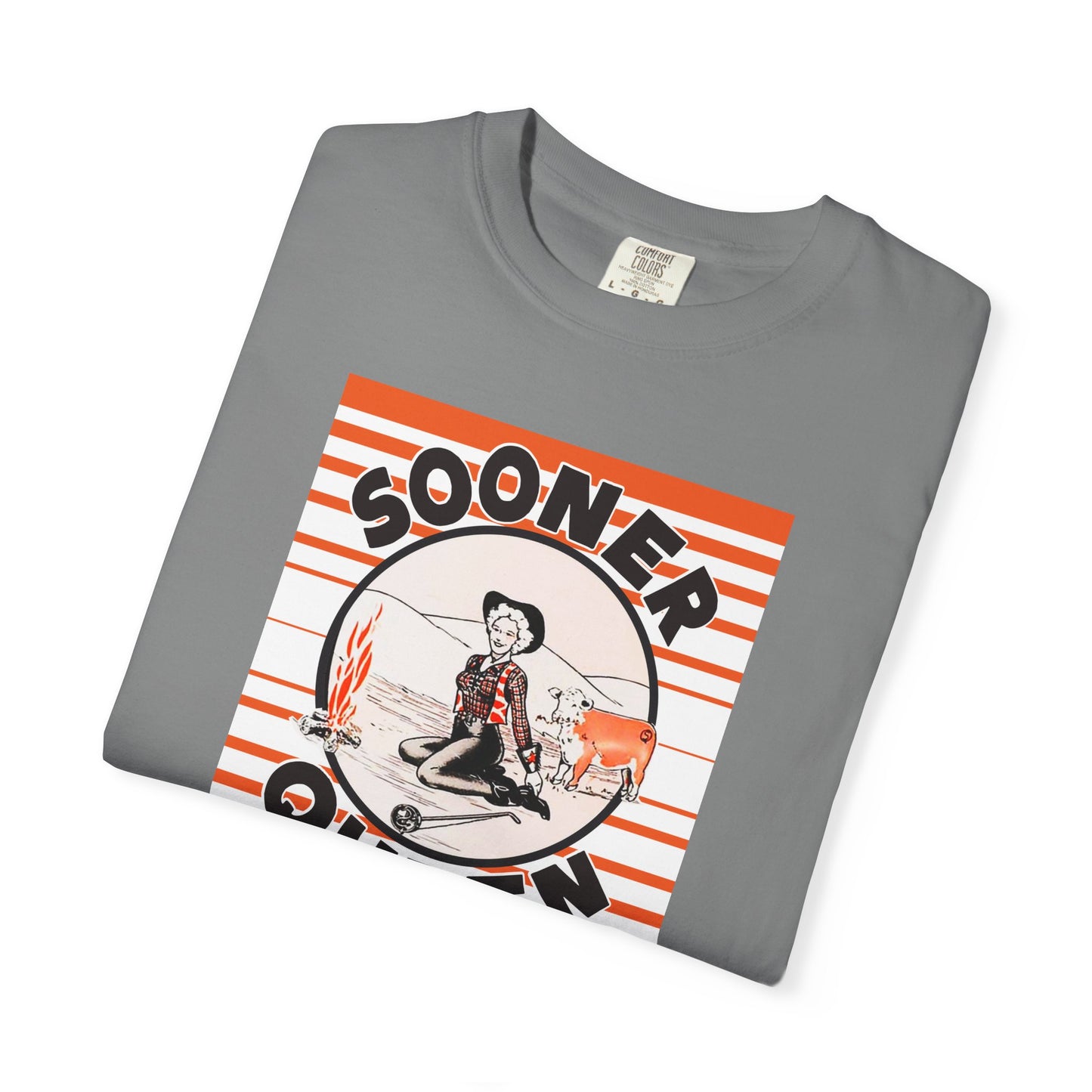 Sooner Queen Motor Oil Graphic T-Shirt comfort colors 1717