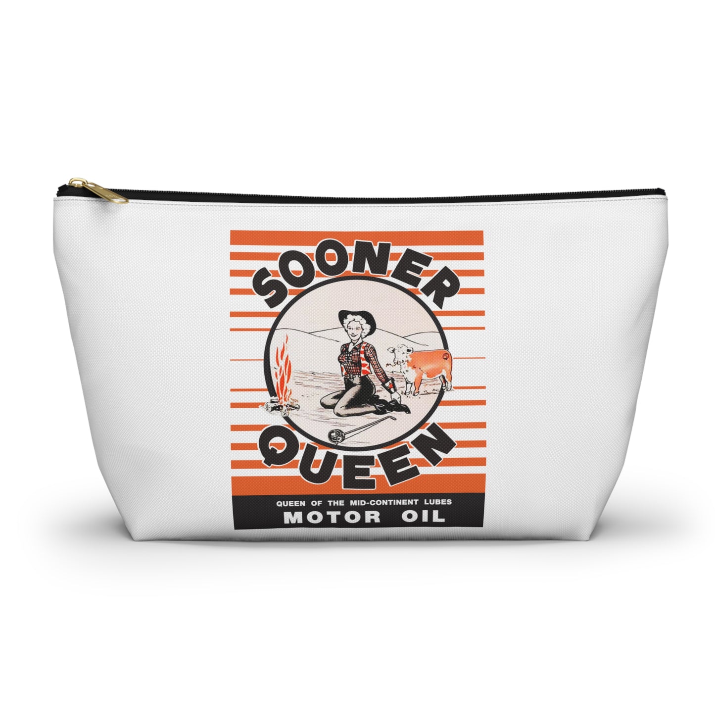 sooner queen Accessory Pouch w T-bottom