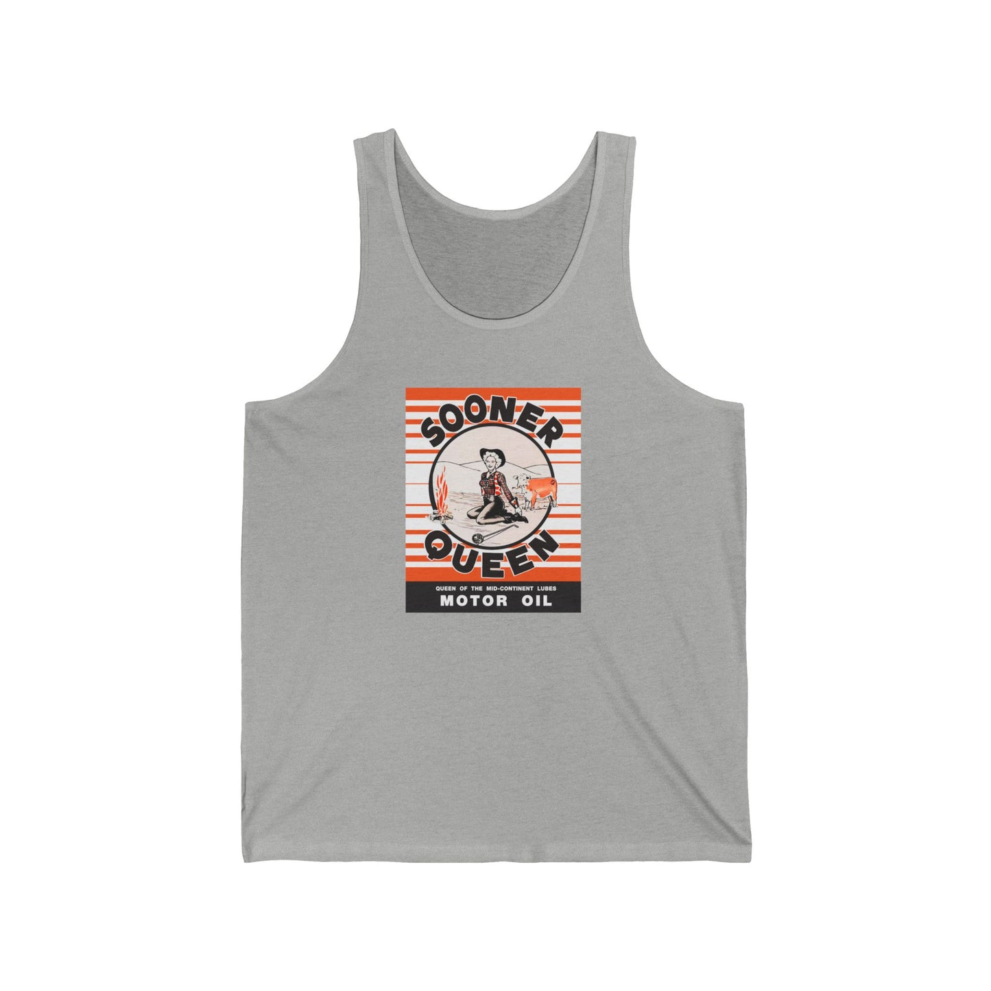 Sooner Queen Motor Oil Vintage Surf Tank Top unisex