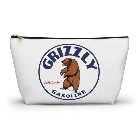 Grizzly Gasoline Accessory Pouch — Vintage Montana Petroliana Gift | The Faded Label Co.