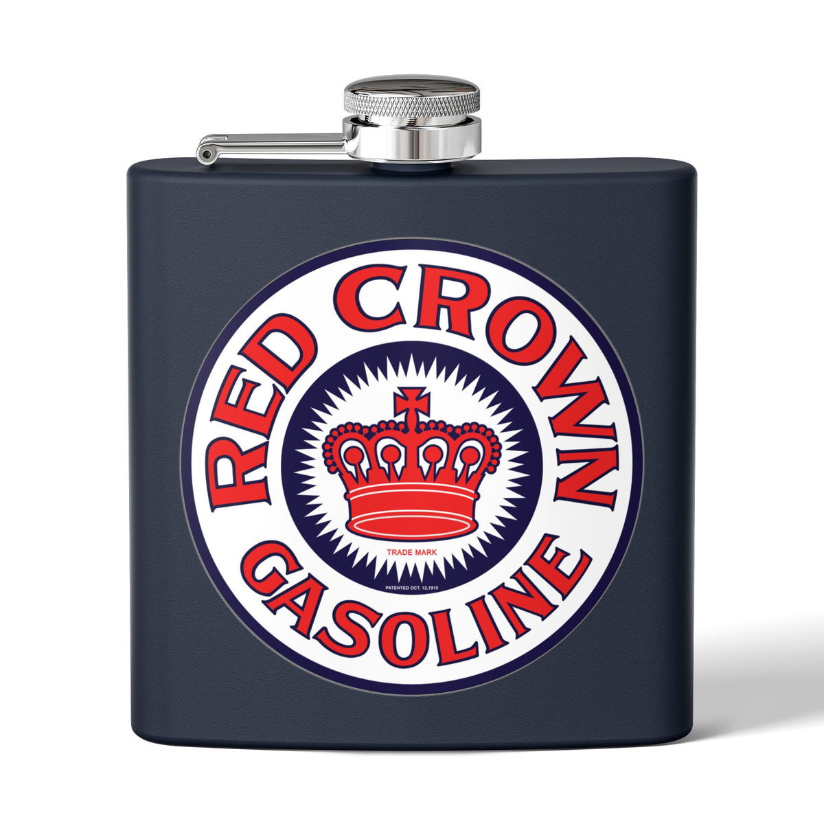 Red Crown Gasoline Flask — Vintage Standard Oil Petroliana Gift | The Faded Label Co.