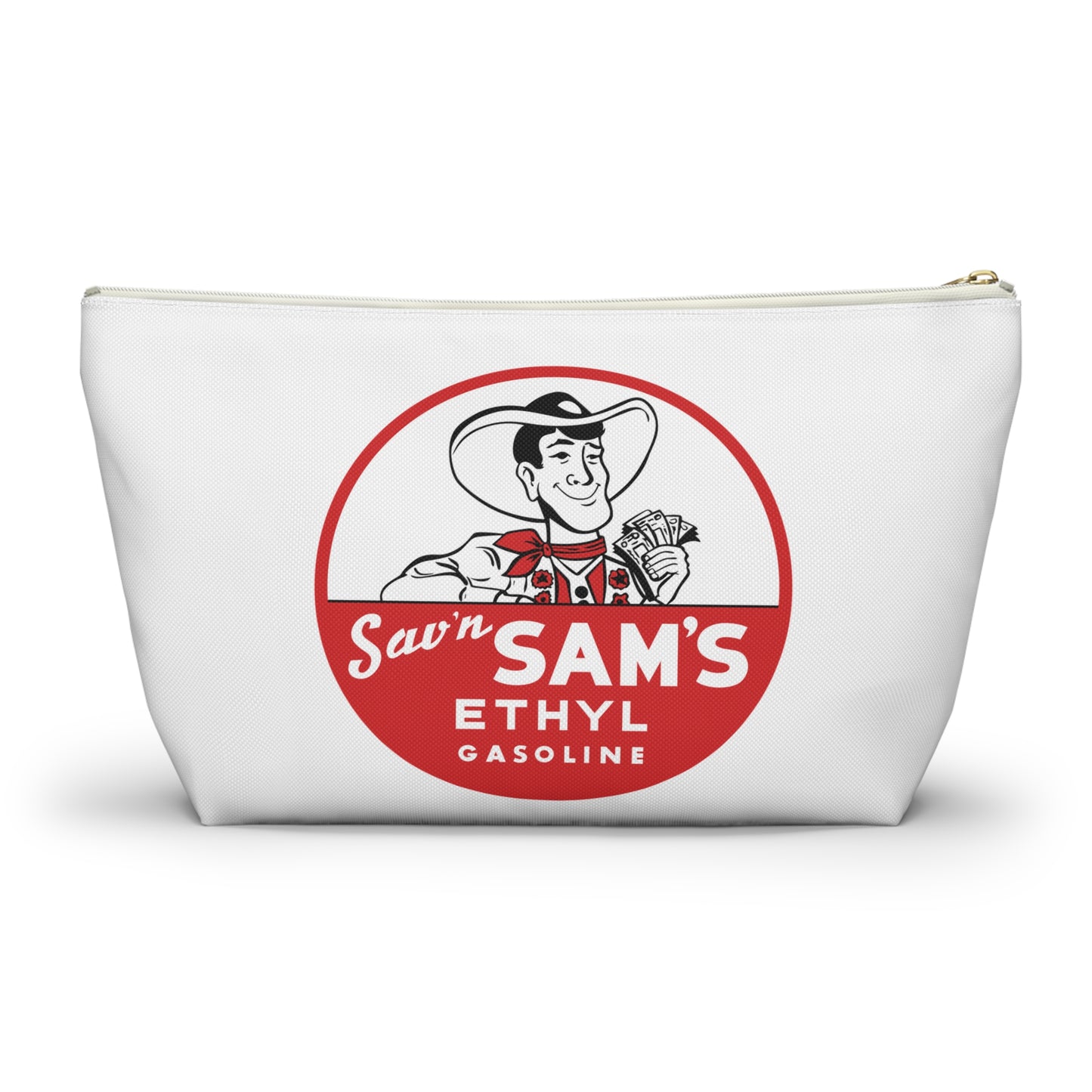 Sam's Ethyl Gasoline Accessory Pouch — Vintage Petroliana Gift | The Faded Label Co.