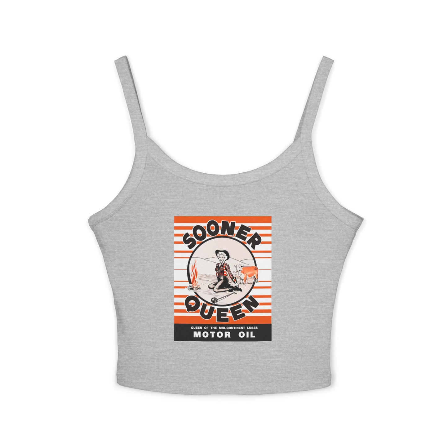 Sooner Queen Motor Oil Retro Crop Tank