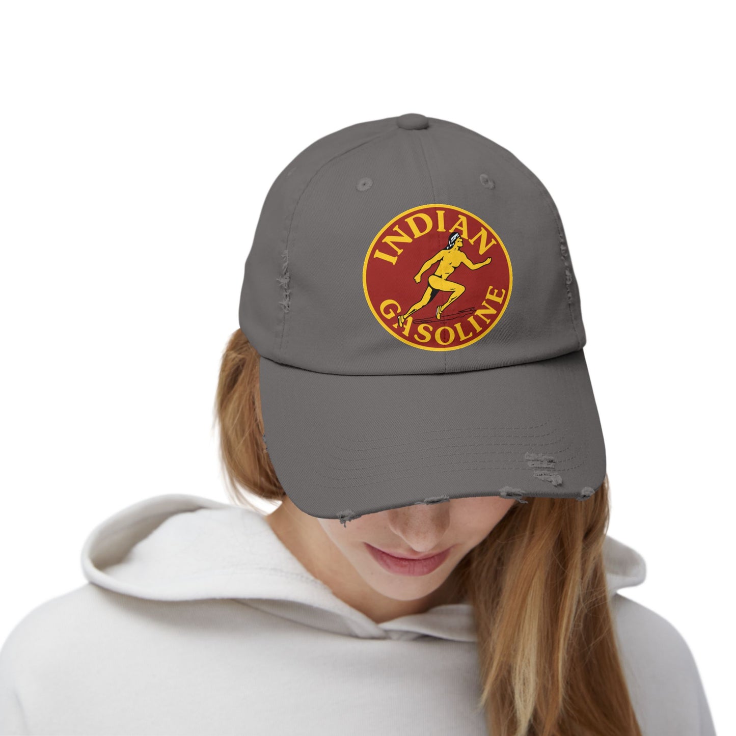 Indian Gasoline Distressed Cap — Vintage Petroliana Hat | The Faded Label Co.