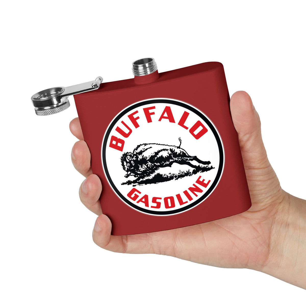 Buffalo Gasoline Flask — Vintage Petroliana Gift | The Faded Label Co.