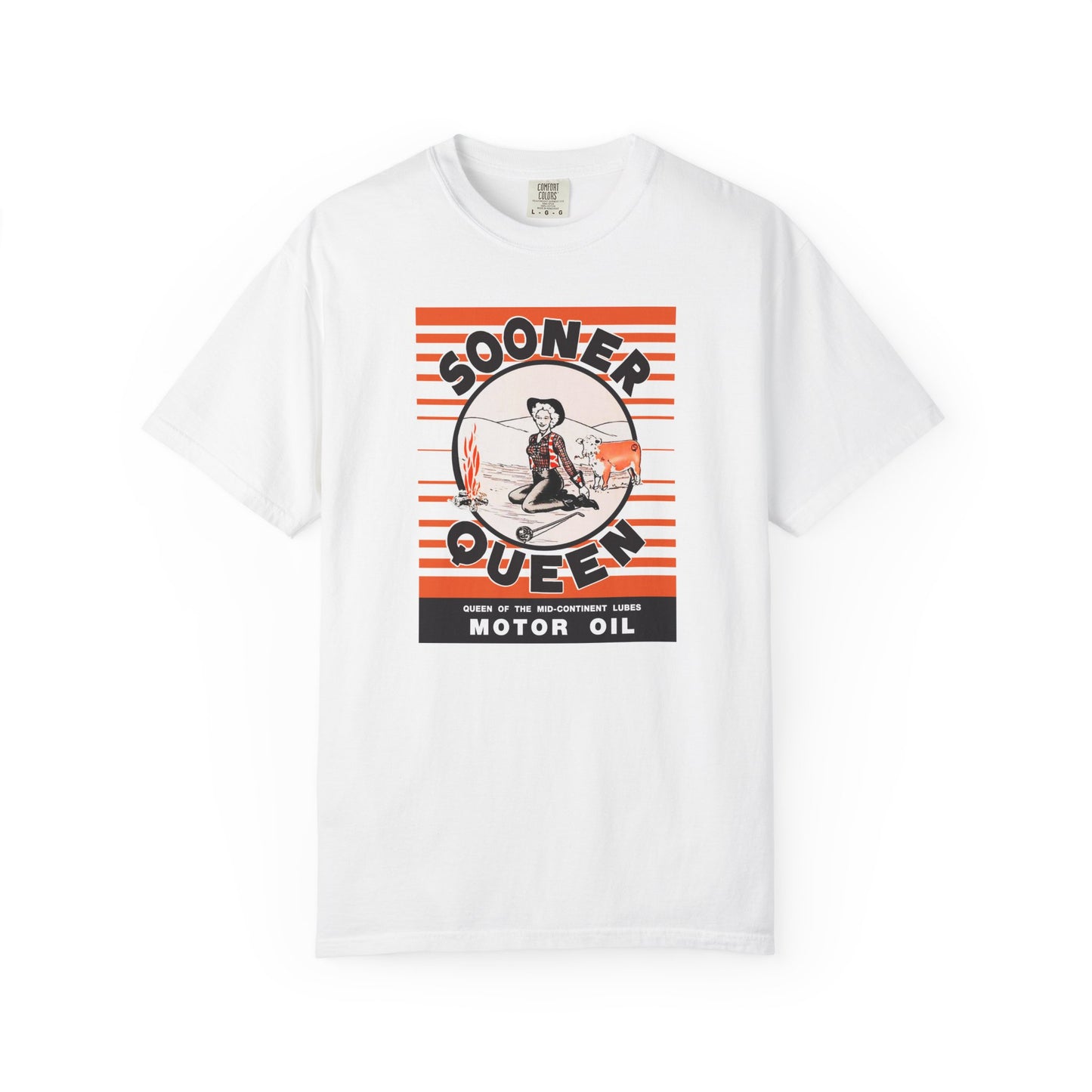 Sooner Queen Motor Oil Graphic T-Shirt comfort colors 1717