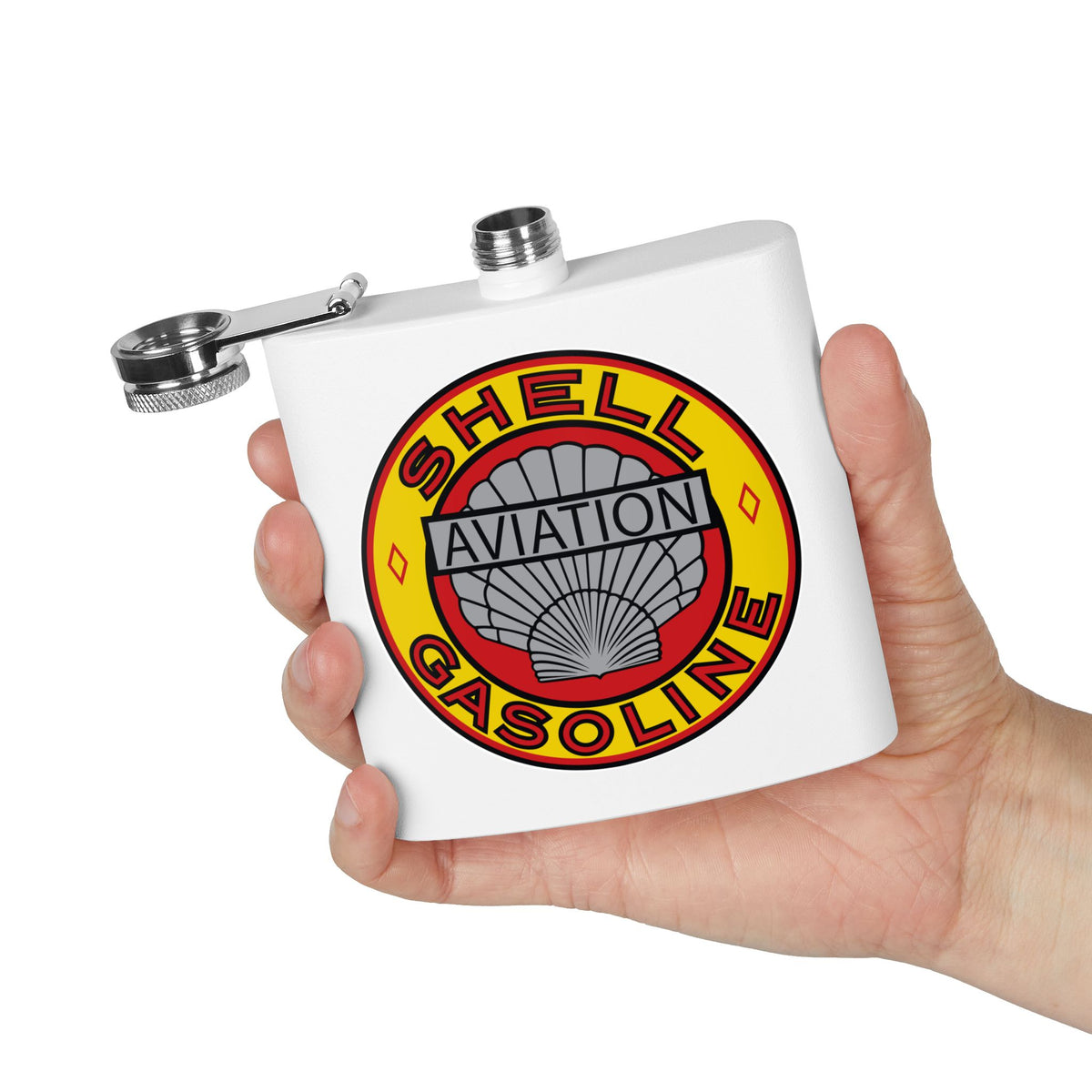 Shell Aviation Flask — Vintage Aviation Petroliana Gift | The Faded Label Co.