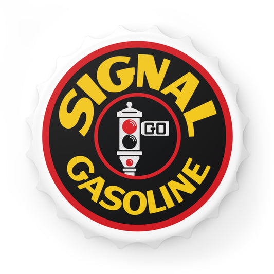 Signal Gasoline bottle opener — vintage petroliana gift — The Faded Label Co.