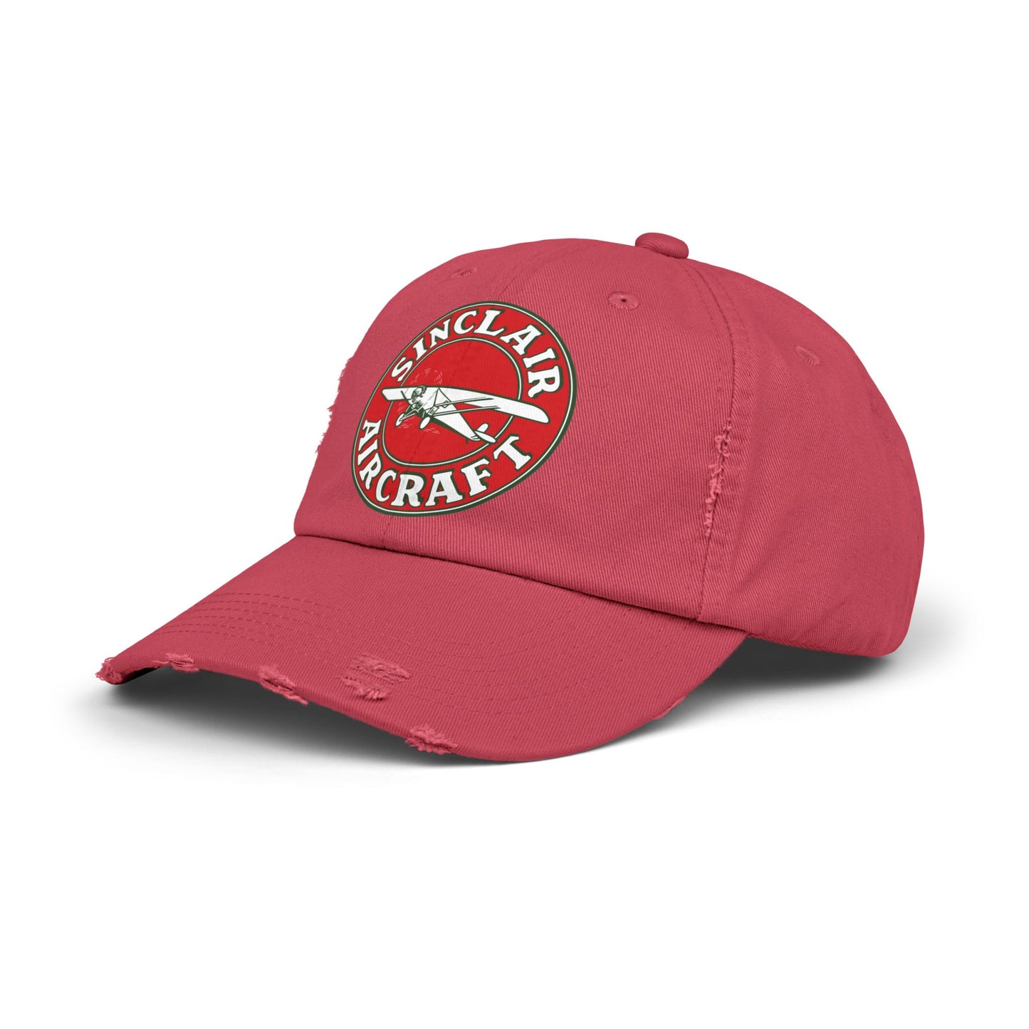 Sinclair Aircraft Distressed Baseball Cap — Vintage Aviation Pilot Hat