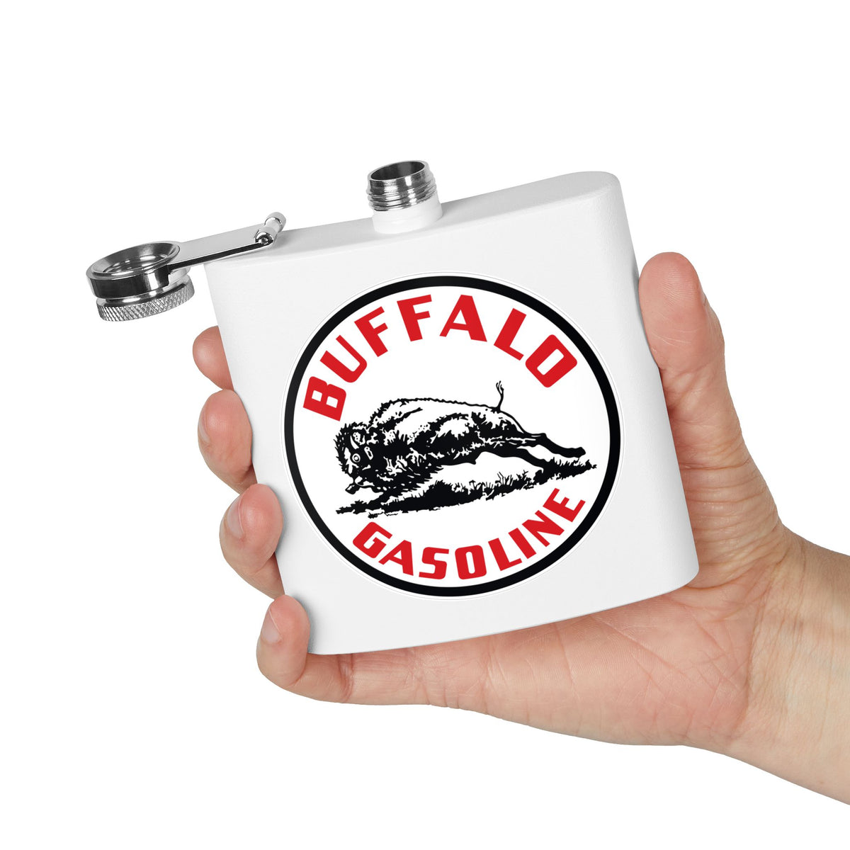 Buffalo Gasoline Flask — Vintage Petroliana Gift | The Faded Label Co.