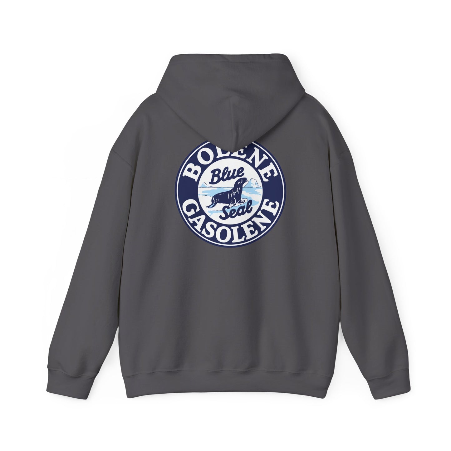 Bolene Blue Seal"Gasoline Hoodie - Vintage " Retro Logo Pullover