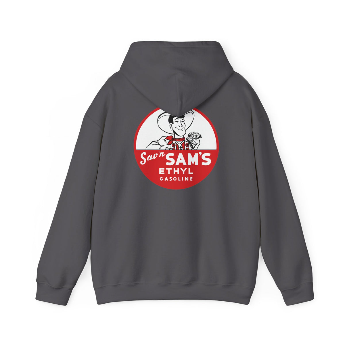 Sav'n Sam's Ethyl Gasoline Hoodie — Vintage Petroliana | The Faded Label Co.