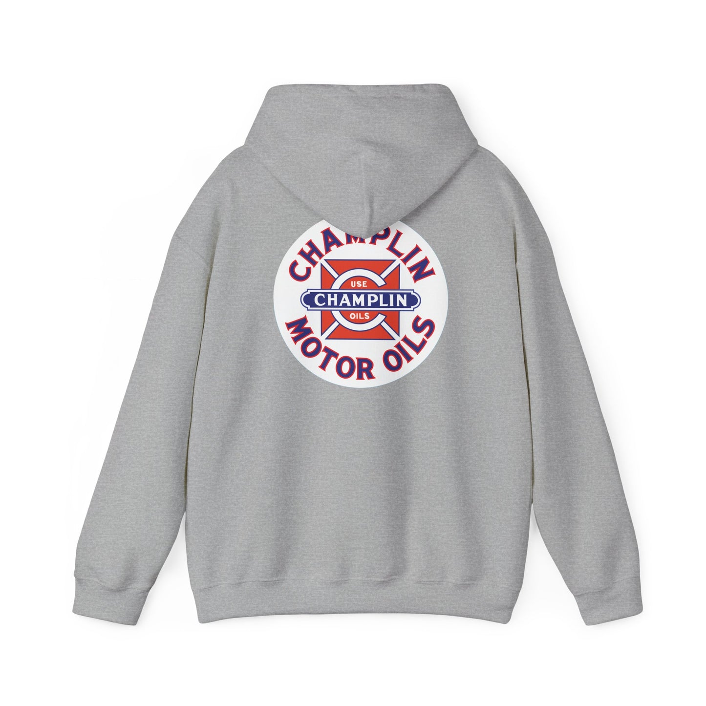 Champlin Motor Oils Hoodie — Vintage Gasoline Logo Pullover