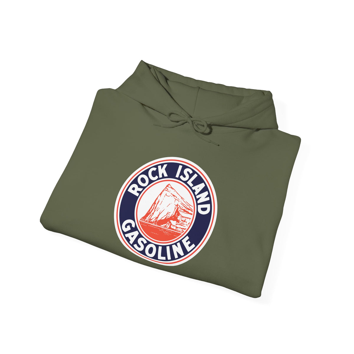 Rock Island Gasoline Hoodie — Vintage Petroliana | The Faded Label Co.